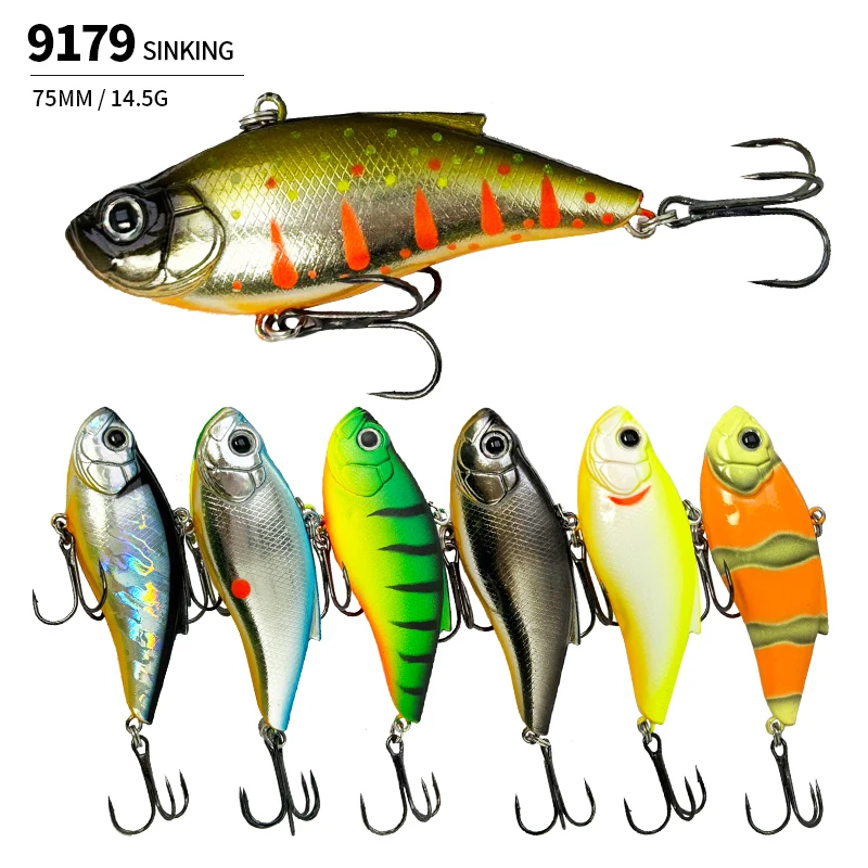 75mm14.5g Professional VIB Fishing Lures Artificial Vibration Bait for Ice Sinking Pesca Wobblers Fishing Supplies Accessories
75mm14.5g Professional VIB Fishing Lures Artificial Vibration Bait for Ice Sinking Pesca Wobblers Fishing Supplies Accessories