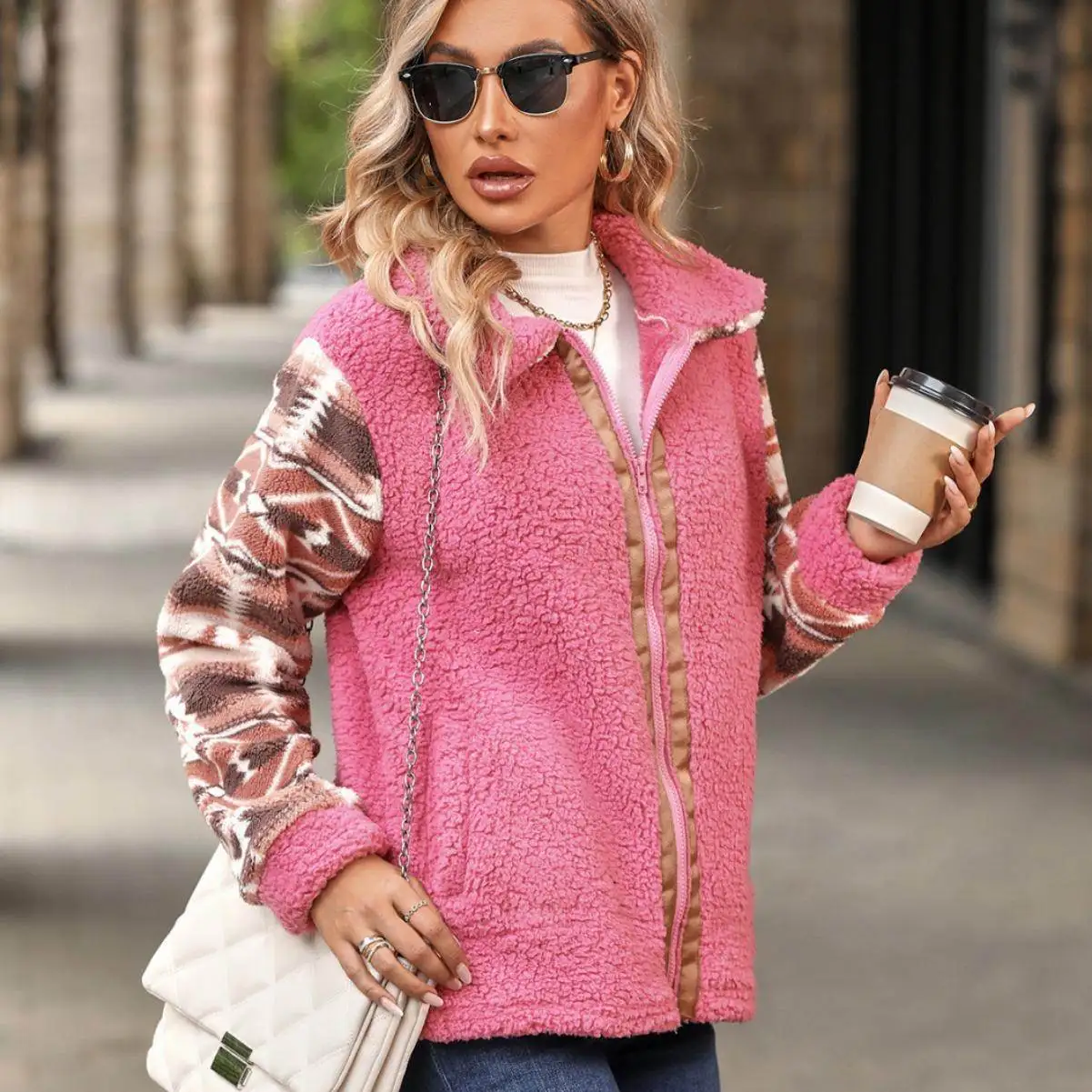 Autumn Winter Faux Fur Long Sve Coat SR23 Collar Open Ethnic Sve Sle Women's Faion Outerwear Thiened Polyester
Autumn Winter Faux Fur Long Sve Coat SR23 Collar Open Ethnic Sve Sle Women's Faion Outerwear Thiened Polyester