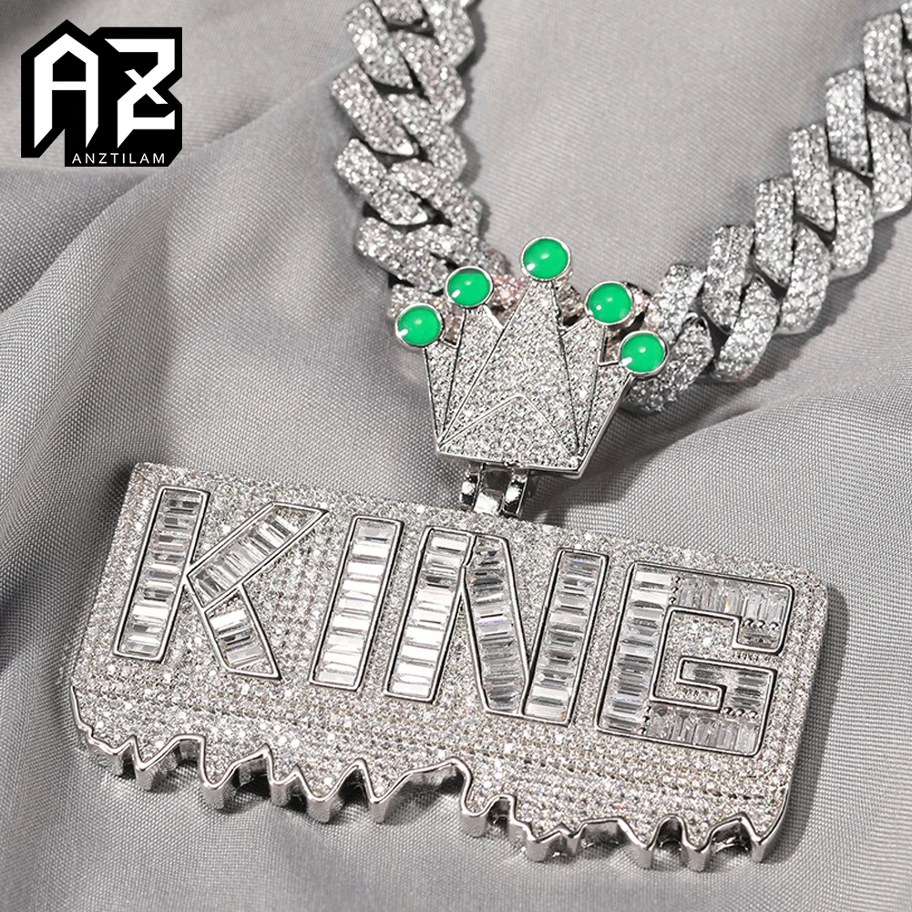 AZ светящаяся корона KING кулон блестящие багеты циркон ледяные буквы ожерелье для женщин мужчин хип-хоп ювелирные изделия Бесплатная доставка
AZ светящаяся корона KING кулон блестящие багеты циркон ледяные буквы ожерелье для женщин мужчин хип-хоп ювелирные изделия Бесплатная доставка