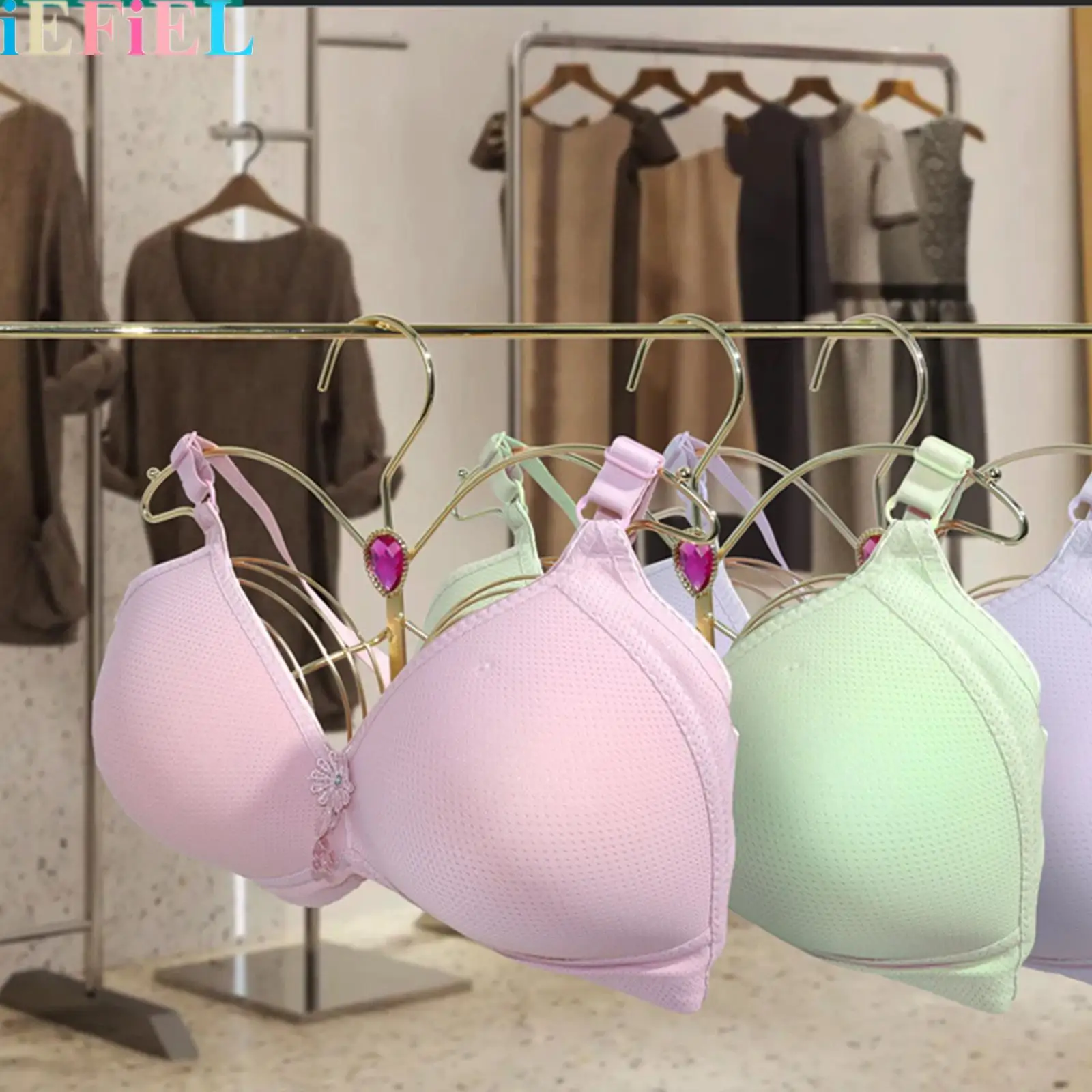 Women Metal Underwear Display Hanger Rhinestones Decor for Underwear Retail Store Fixtures And Lingerie Showcases
Women Metal Underwear Display Hanger Rhinestones Decor for Underwear Retail Store Fixtures And Lingerie Showcases