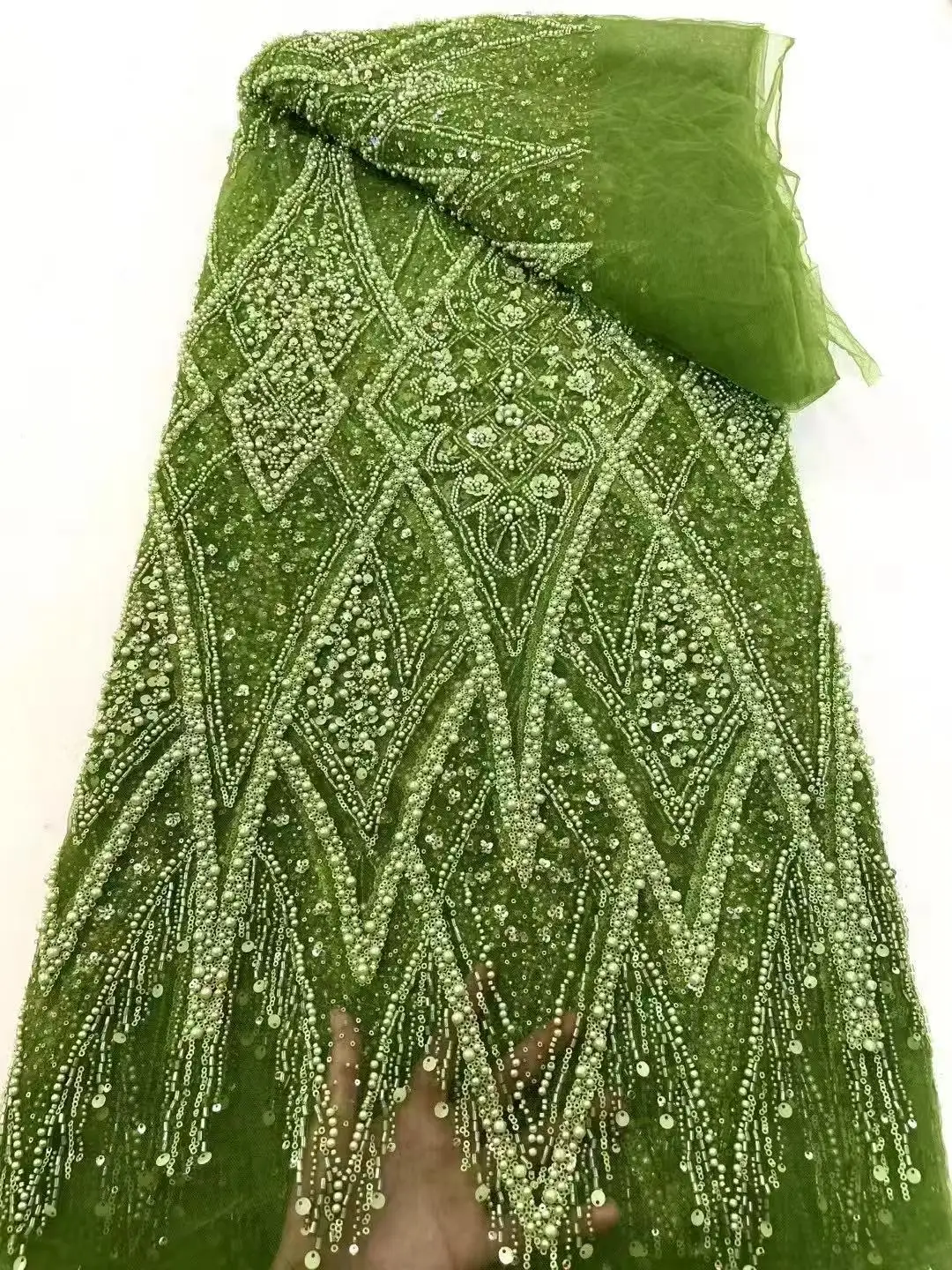 African Lace Fabric 2025 Sequins Beaded Embroidery Groom Nigerian Bridal High Quality French Tulle Lace Fabric For Wedding
African Lace Fabric 2025 Sequins Beaded Embroidery Groom Nigerian Bridal High Quality French Tulle Lace Fabric For Wedding