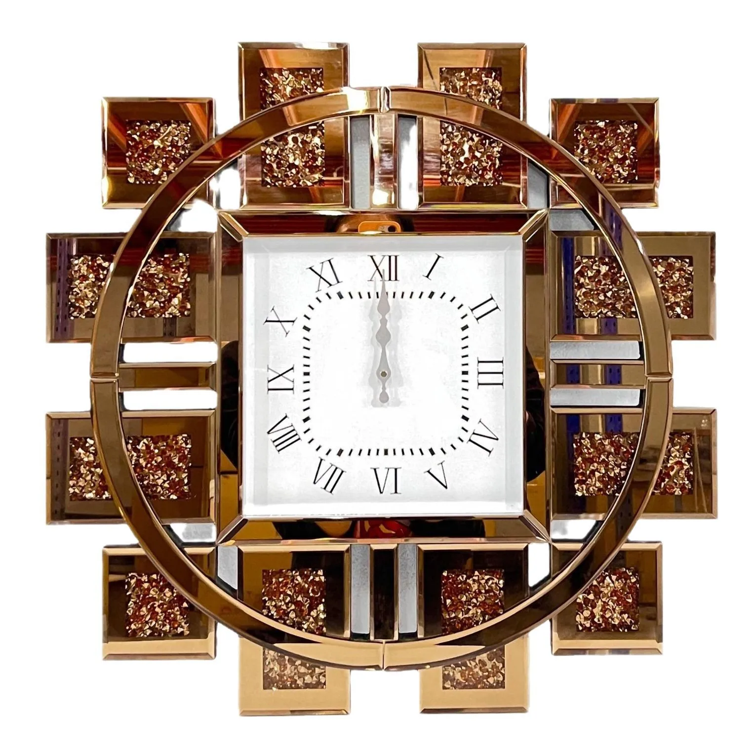 Wall clock living room wall glass clock factory direct sales mirror light luxury wall decoration diamond silent art
Wall clock living room wall glass clock factory direct sales mirror light luxury wall decoration diamond silent art