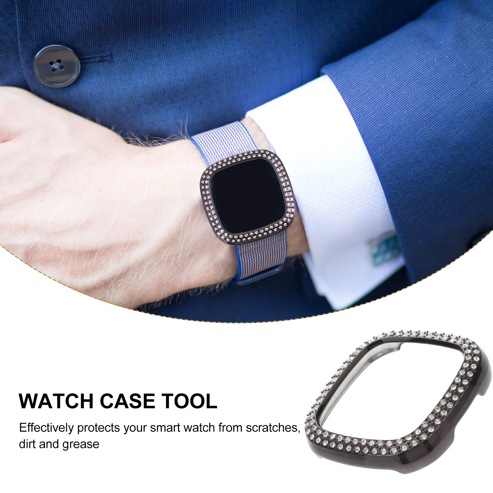 Electroplating Protective Shell Watch Covers Smartwatch Cases Rhinestone Protector
Electroplating Protective Shell Watch Covers Smartwatch Cases Rhinestone Protector