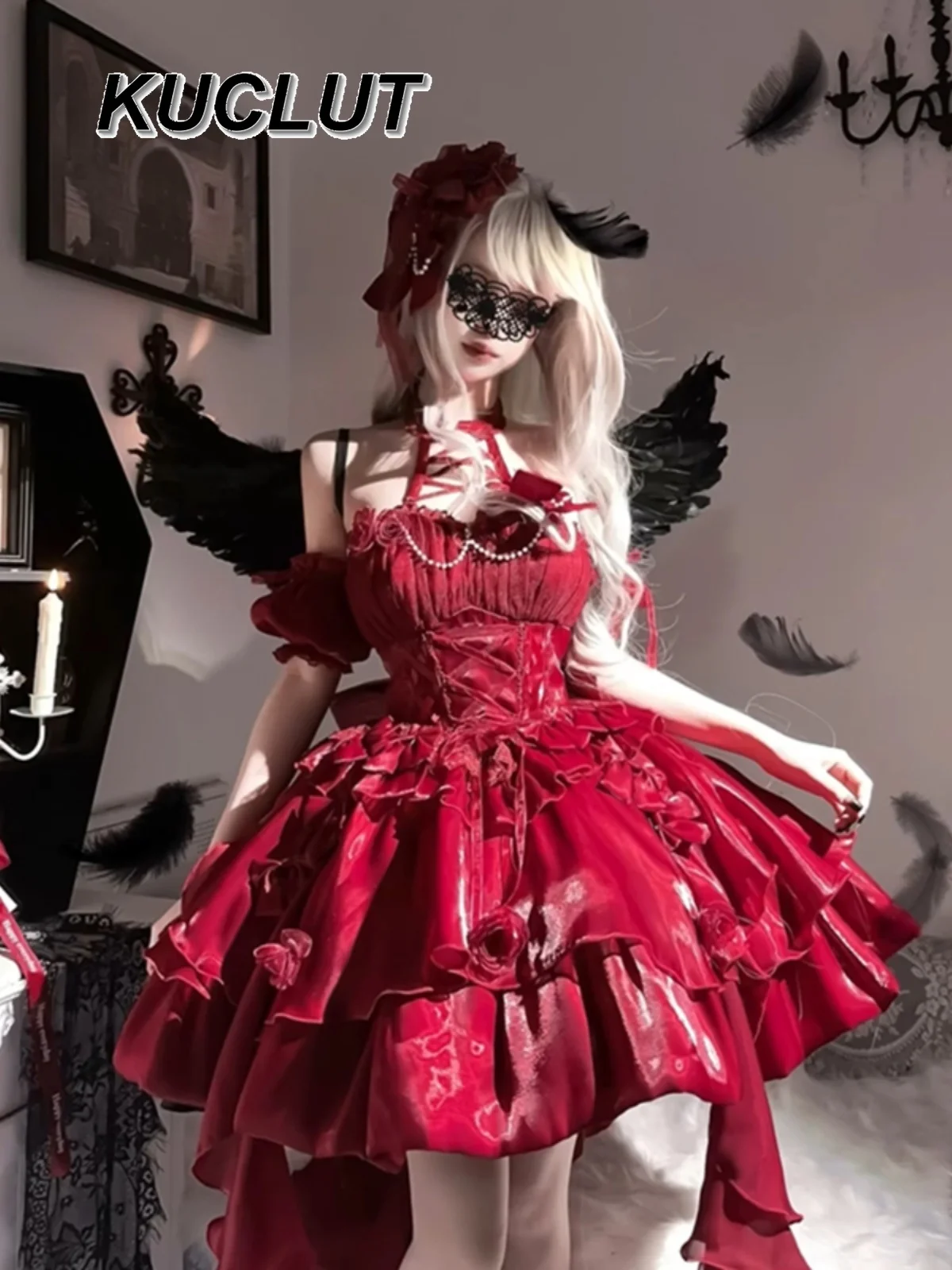 Lolita Style Pure Desire Wind Hanging Neck Princess Wind Suspender Dress Elegant Ball Gown Dresses for Women 2025 Summer
Lolita Style Pure Desire Wind Hanging Neck Princess Wind Suspender Dress Elegant Ball Gown Dresses for Women 2025 Summer