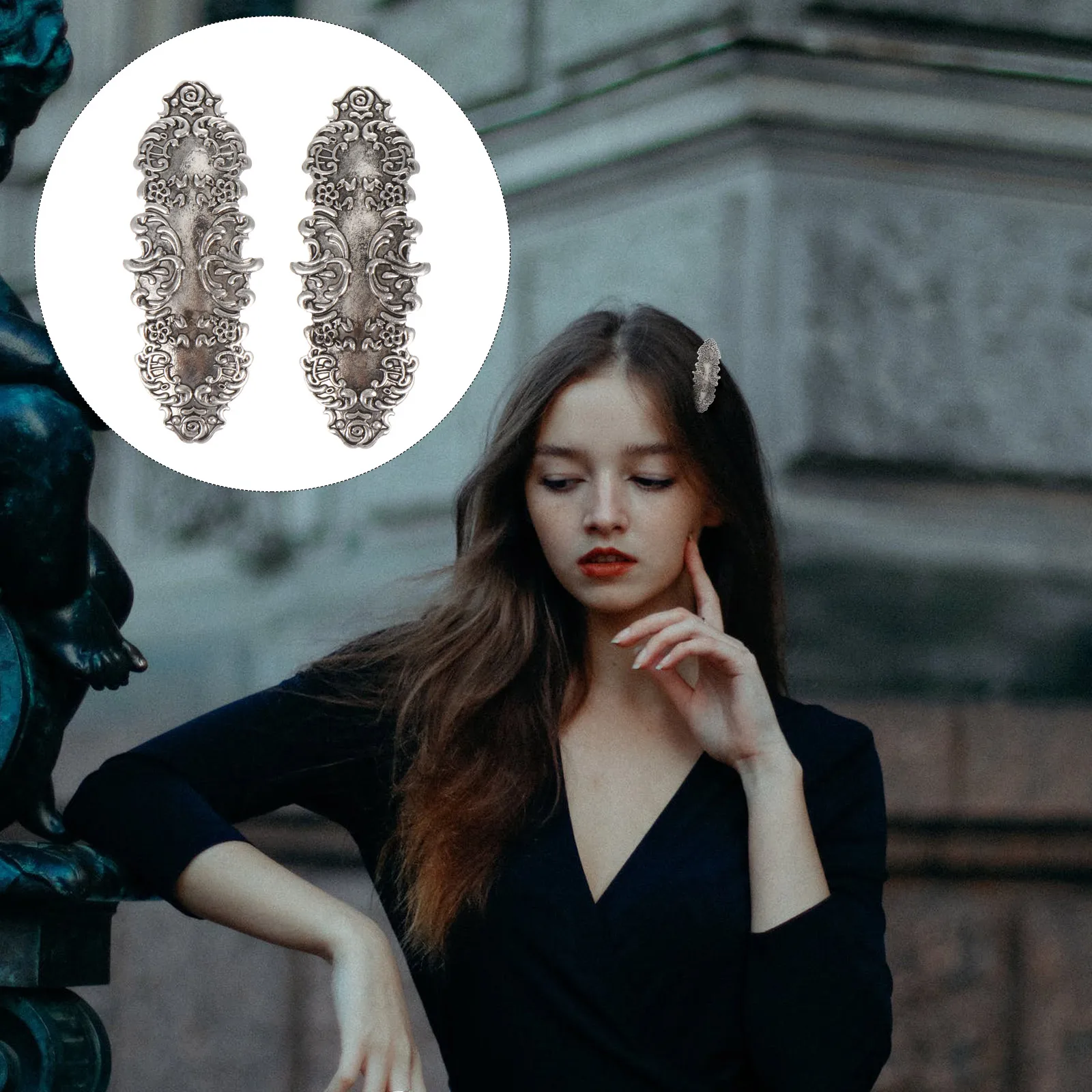 2pcs Retro Metal Hair Clips Durable Lightweight Women Accessories Hairstyle Embellishment Large Barrettes Hairpins
2pcs Retro Metal Hair Clips Durable Lightweight Women Accessories Hairstyle Embellishment Large Barrettes Hairpins