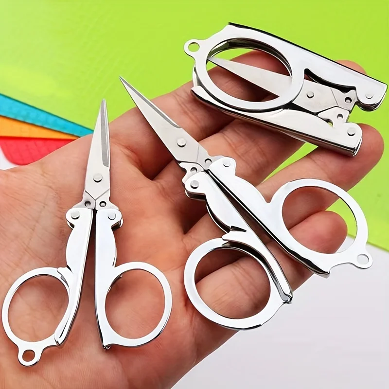 1pc Mini Folding Scissors - Durable Stainless Steel, Razor-Sharp Blades for Home, Office, and Travel
1pc Mini Folding Scissors - Durable Stainless Steel, Razor-Sharp Blades for Home, Office, and Travel
