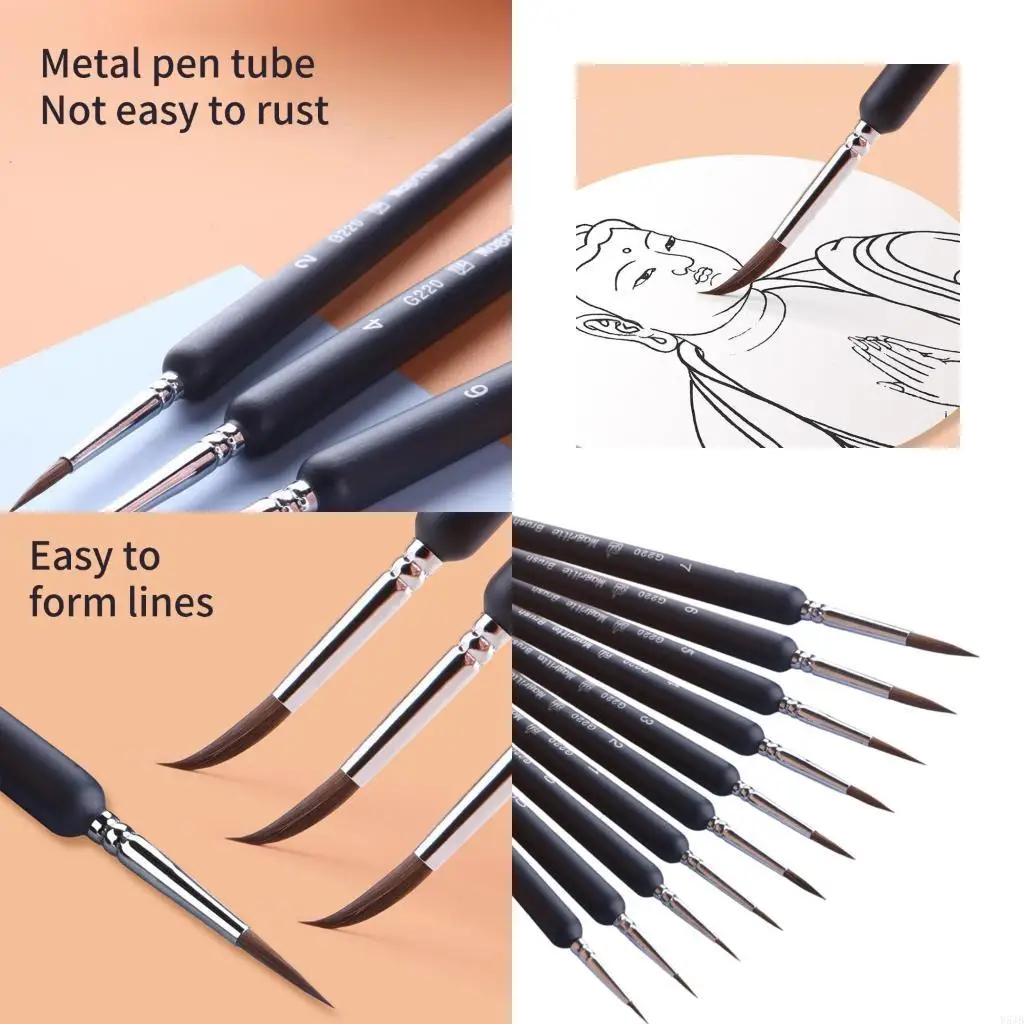 Y5JB 5/10Pcs Fine Detail Paint Brush Miniature Brush for Acrylic Watercolor Gouache Oil Face Painting Scale Model Figurines
Y5JB 5/10Pcs Fine Detail Paint Brush Miniature Brush for Acrylic Watercolor Gouache Oil Face Painting Scale Model Figurines
