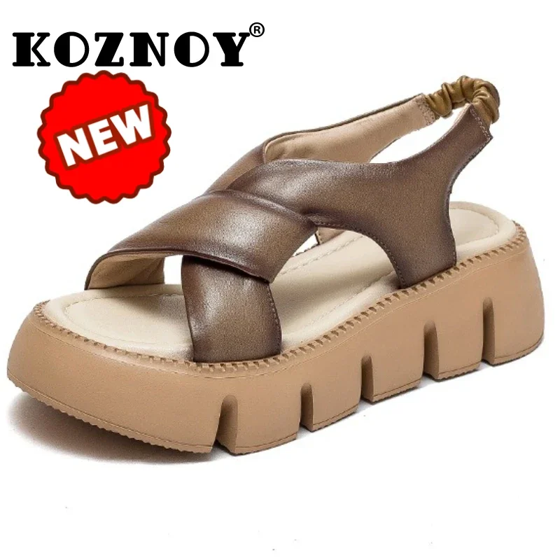Koznoy 5,5 см, эластичные ботинки из коровьей кожи с открытым носком на плоской подошве, ботинки на танкетке, сандалии, летние женские туфли Мэри Джейн
Koznoy 5,5 см, эластичные ботинки из коровьей кожи с открытым носком на плоской подошве, ботинки на танкетке, сандалии, летние женские туфли Мэри Джейн
