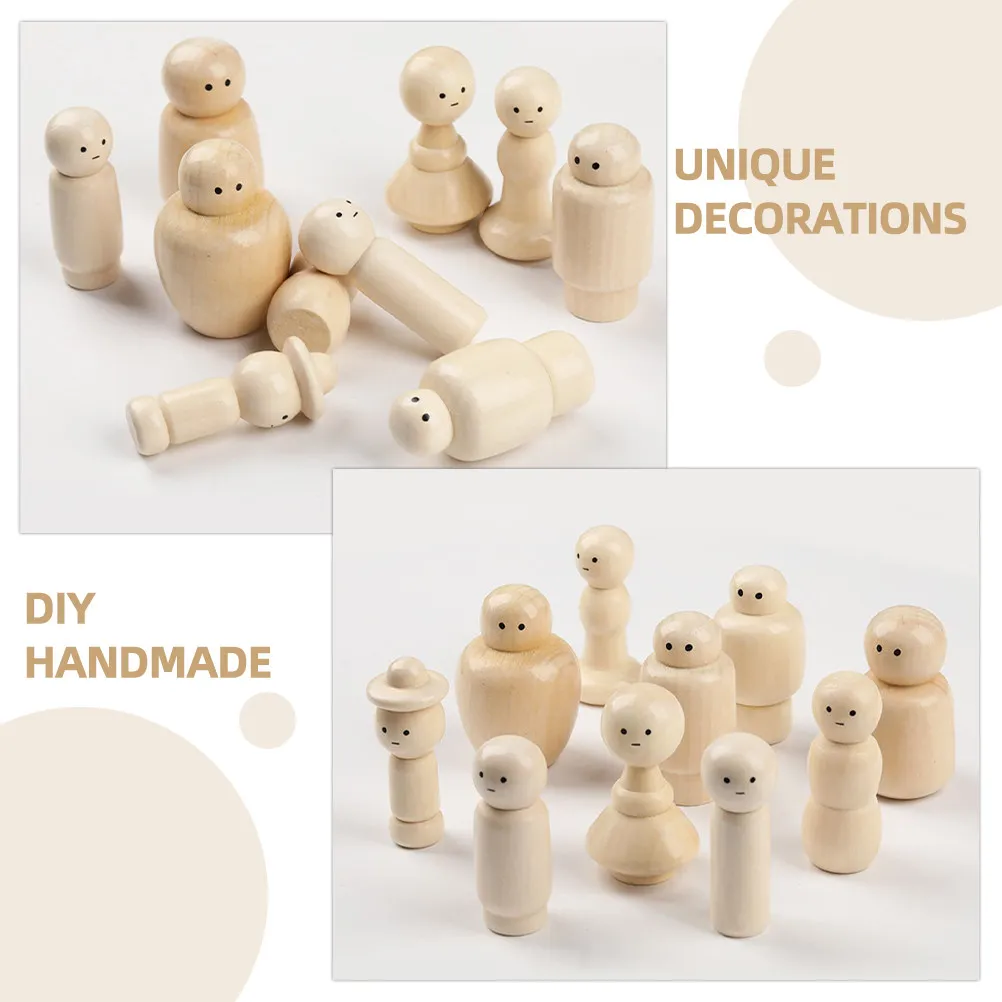 10Pcs Unpainted Wood Peg People Unfinished DIY Blank Pegs for Painting Craft Art Projects Wooden Pegs for Creative Decor
10Pcs Unpainted Wood Peg People Unfinished DIY Blank Pegs for Painting Craft Art Projects Wooden Pegs for Creative Decor