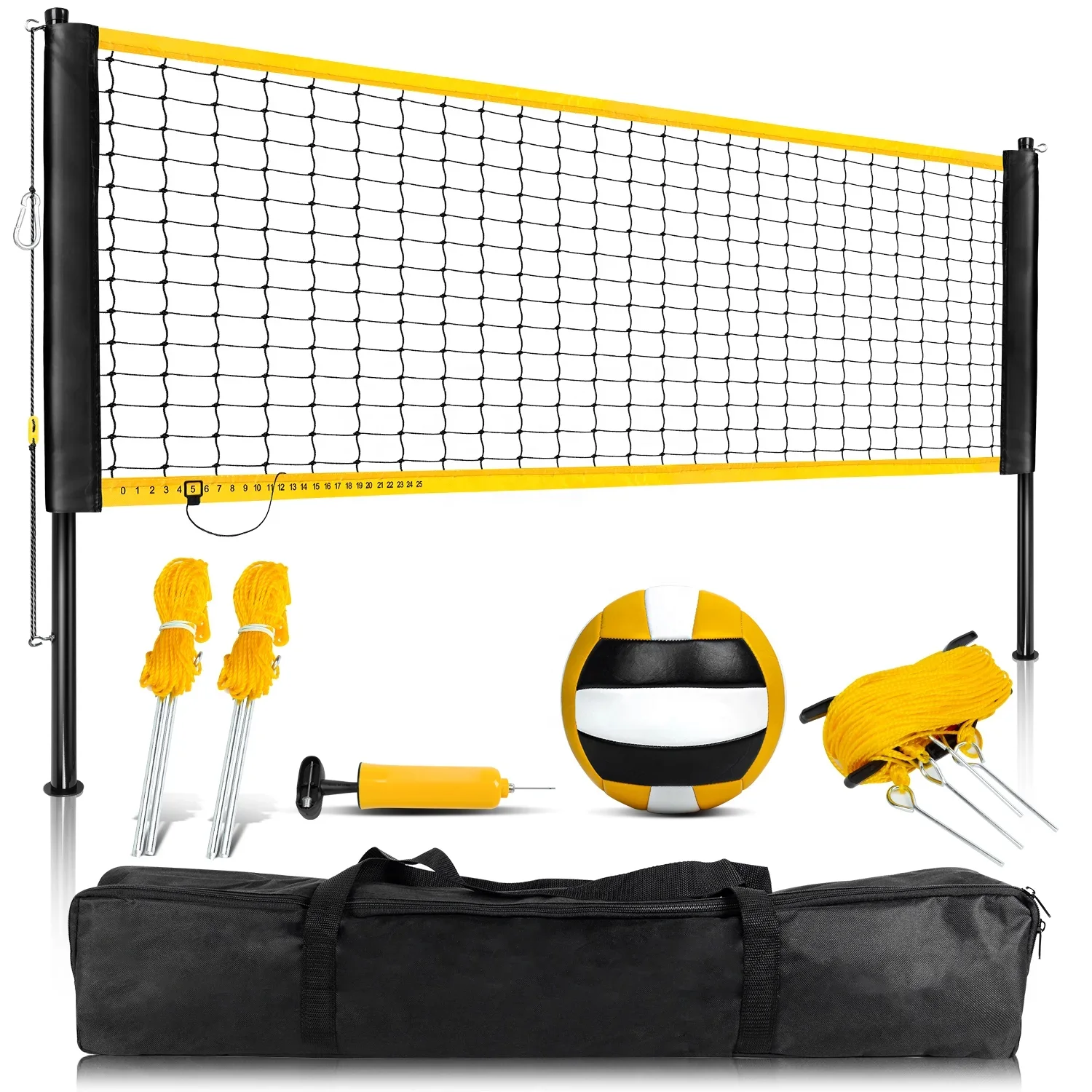 Volleyball Net System Set for Backyard 32*8 Feets Three Heights Adjustable Volleyball Net Set for Beach Backyard
Volleyball Net System Set for Backyard 32*8 Feets Three Heights Adjustable Volleyball Net Set for Beach Backyard