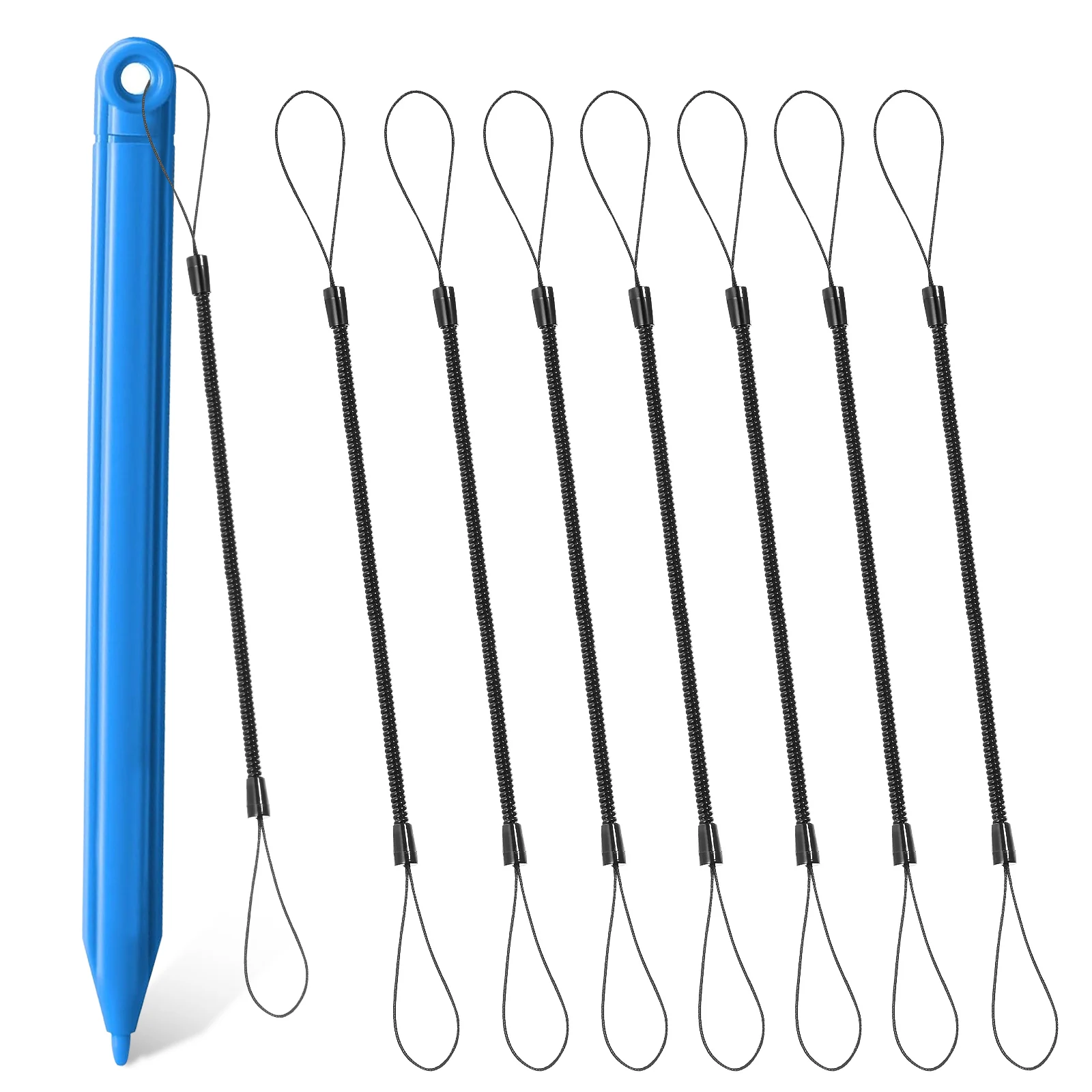 8Pcs Spring Rope Elastic Pen Lanyard Stylus Tether Anti Lost Strap for Touchscreen Pen Stylus Tether Elastic Straps