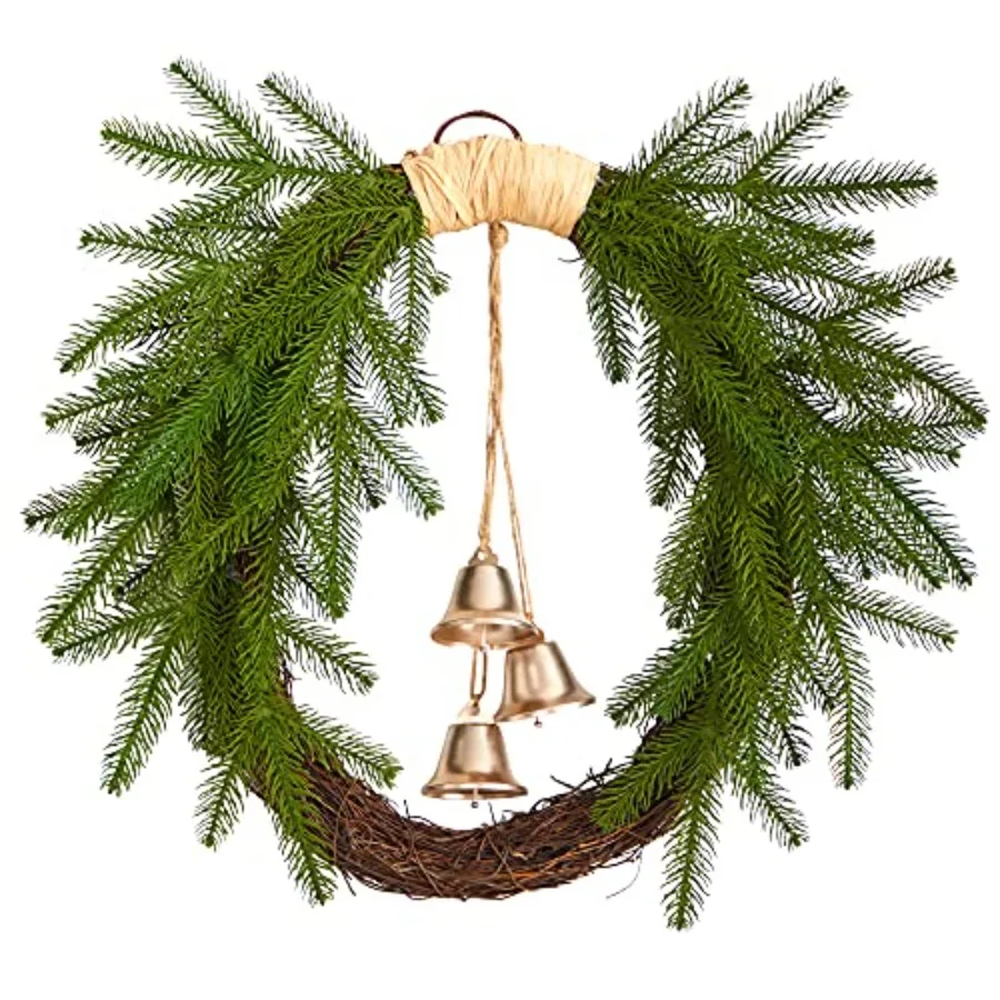 24in. Holiday Christmas Pine and Hanging Bells Wreath
24in. Holiday Christmas Pine and Hanging Bells Wreath