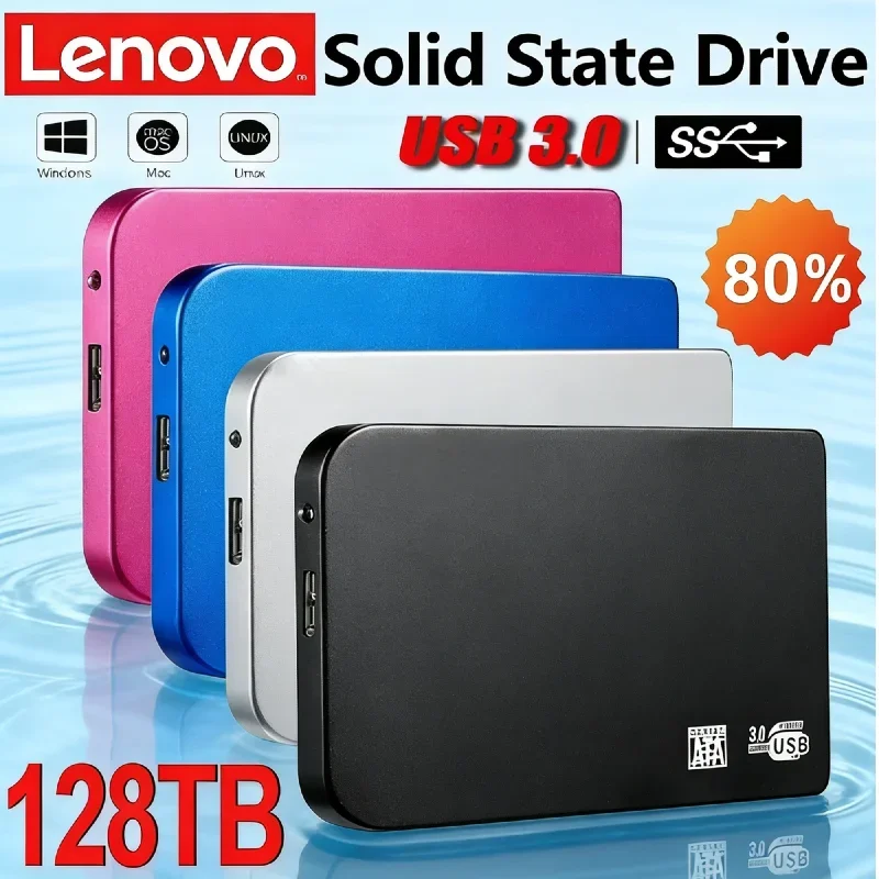 Lenovo 128TB High-Speed SSD Enclosure, HDD/SSD Storage Box with Cable, USB3.0 External Mobile Hard Drive Case, ABS Material
Lenovo 128TB High-Speed SSD Enclosure, HDD/SSD Storage Box with Cable, USB3.0 External Mobile Hard Drive Case, ABS Material