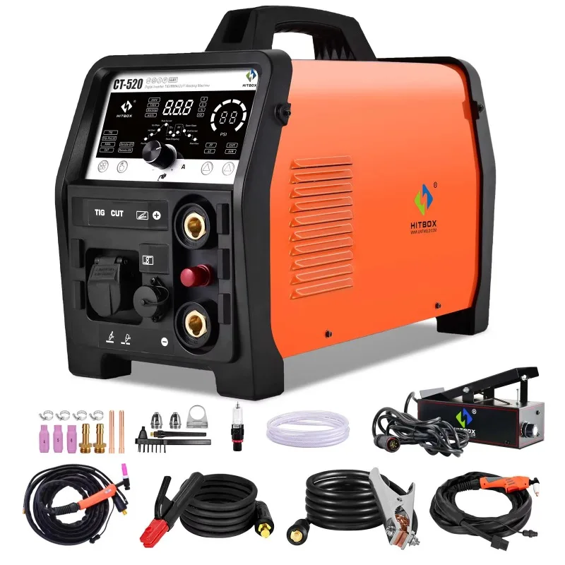 4in1 Plasma Cutter/TIG/ TIG Pulse/MMA CT520 Welding Machine Digital Control Portable Welder Machine
4in1 Plasma Cutter/TIG/ TIG Pulse/MMA CT520 Welding Machine Digital Control Portable Welder Machine
