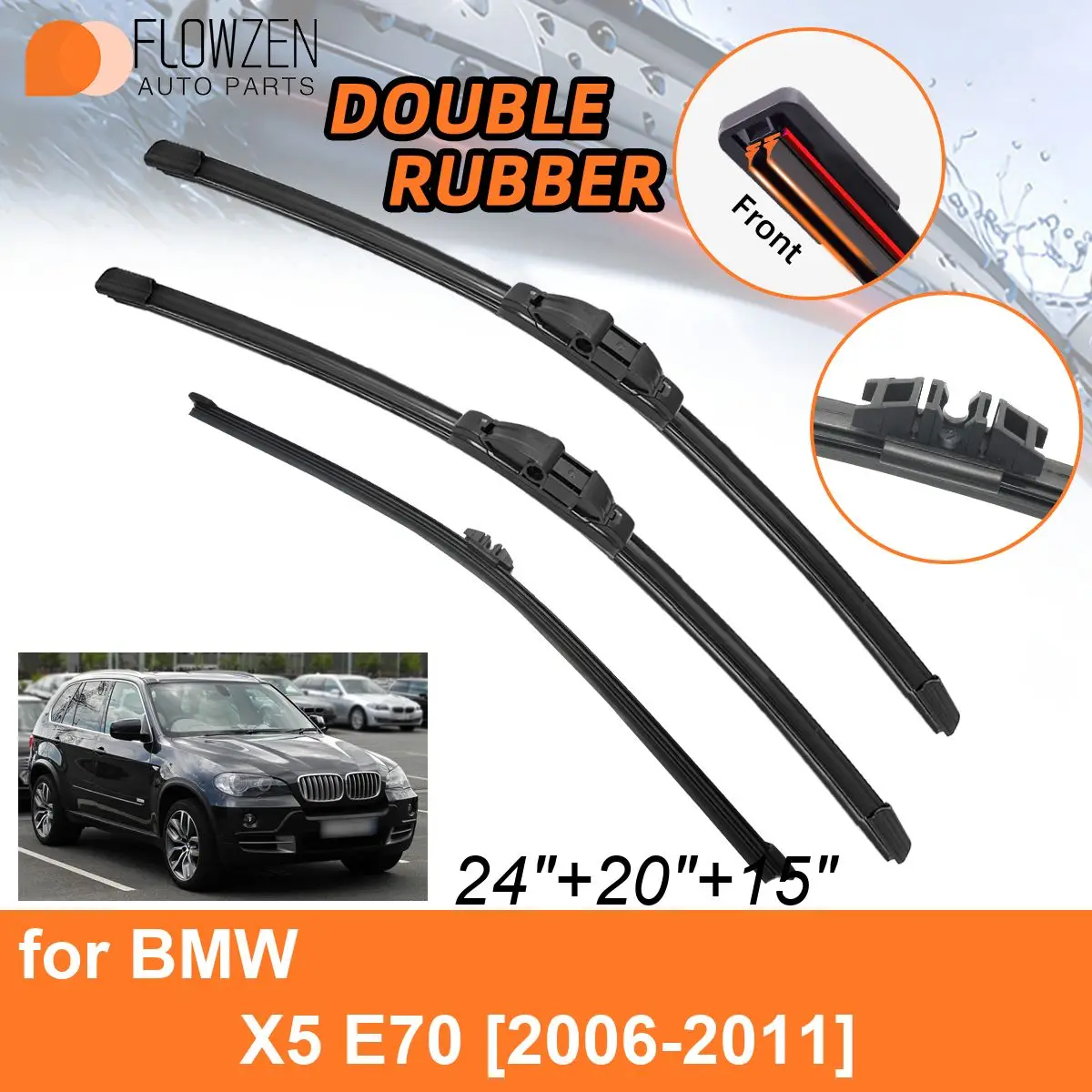 Двойные резиновые автомобильные дворники для BMW X5 E70 2006-2011, передние и задние щетки, аксессуары для лобового стекла 2006, 2007, 2008, 2009, 2010, 2011
Двойные резиновые автомобильные дворники для BMW X5 E70 2006-2011, передние и задние щетки, аксессуары для лобового стекла 2006, 2007, 2008, 2009, 2010, 2011