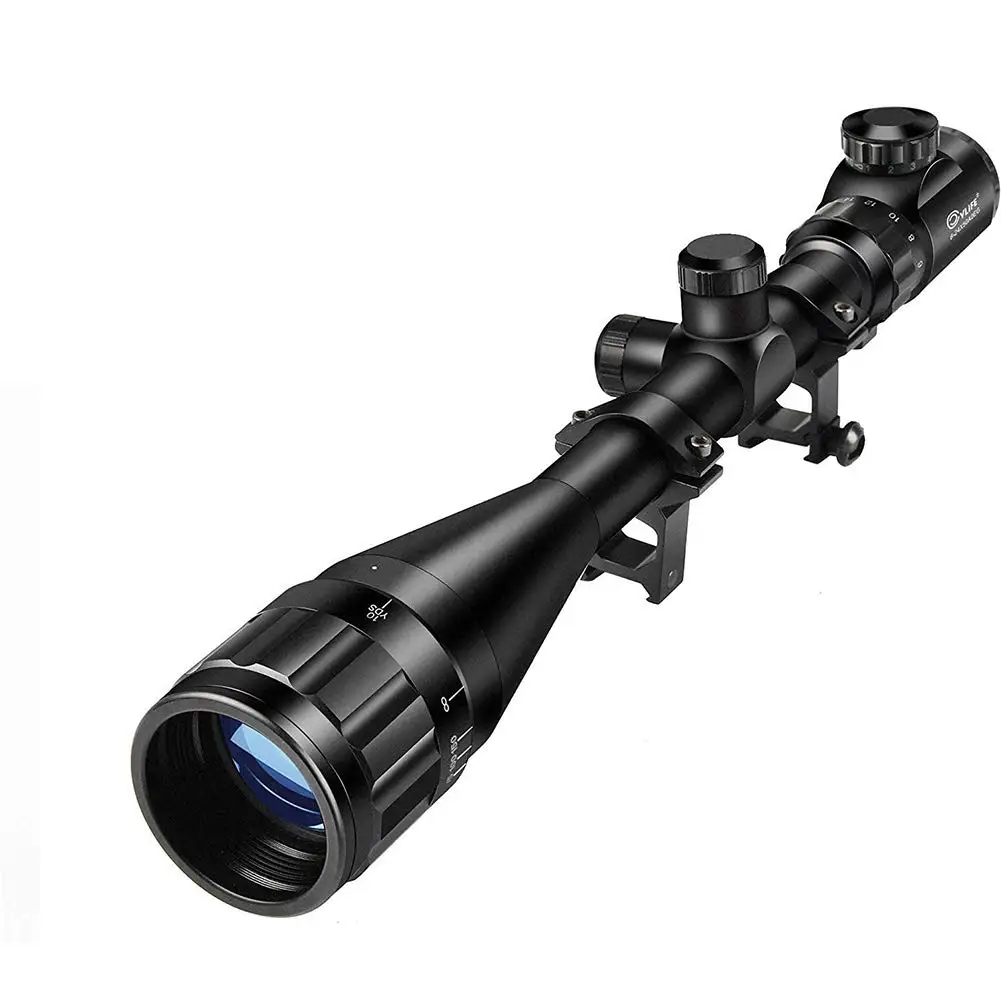 Rifle Long Range Scope 6-24x50 AO Red and Green Illuminated Blue Lens Aluminum Fully Multi-Coated Riflescope
Rifle Long Range Scope 6-24x50 AO Red and Green Illuminated Blue Lens Aluminum Fully Multi-Coated Riflescope