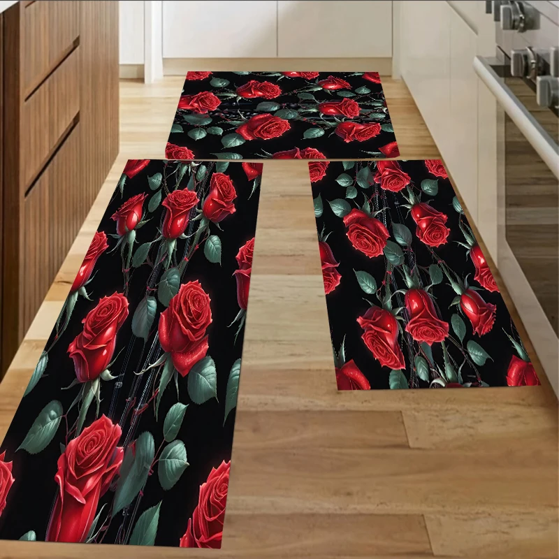 Valentine's Day Red Rose Kitchen Rug Set - Non-Slip Waterproof & Easy-Clean Floor Mats for Kitchen Bathroom & Entryway Rug
Valentine's Day Red Rose Kitchen Rug Set - Non-Slip Waterproof & Easy-Clean Floor Mats for Kitchen Bathroom & Entryway Rug