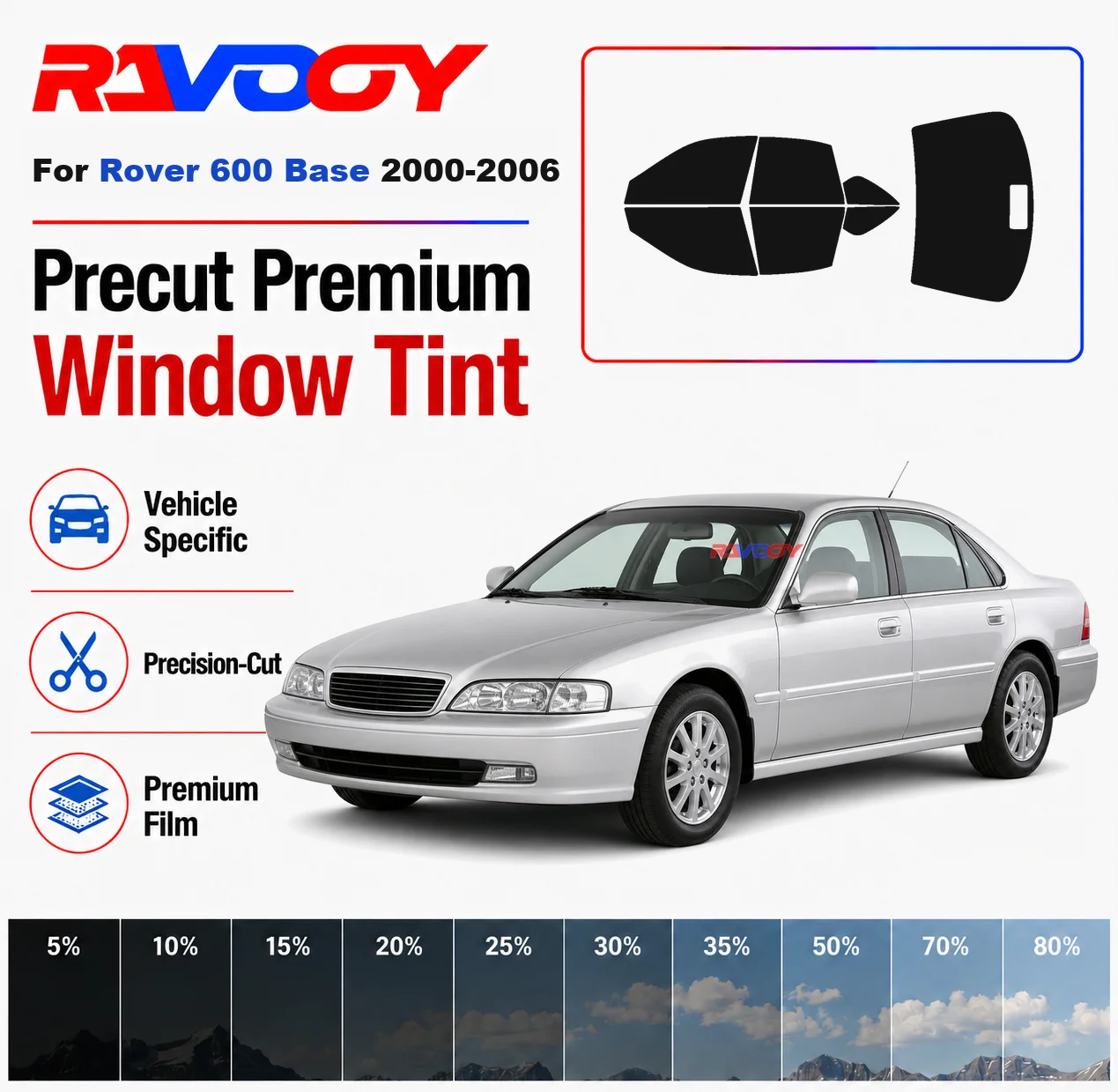 Premium Precut Window Tint Kit Front Rear Windows Rear Windshield For Rover 600 Base 2000-2006 Complete Set Nano Ceramic Film
Premium Precut Window Tint Kit Front Rear Windows Rear Windshield For Rover 600 Base 2000-2006 Complete Set Nano Ceramic Film