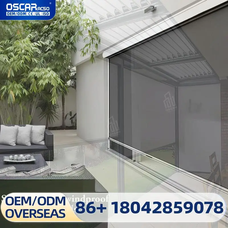 Motorized Wind Proof Waterproof Outdoor Side Screens Roller Blind for Patio Balcony Garden Rolling Blind
Motorized Wind Proof Waterproof Outdoor Side Screens Roller Blind for Patio Balcony Garden Rolling Blind