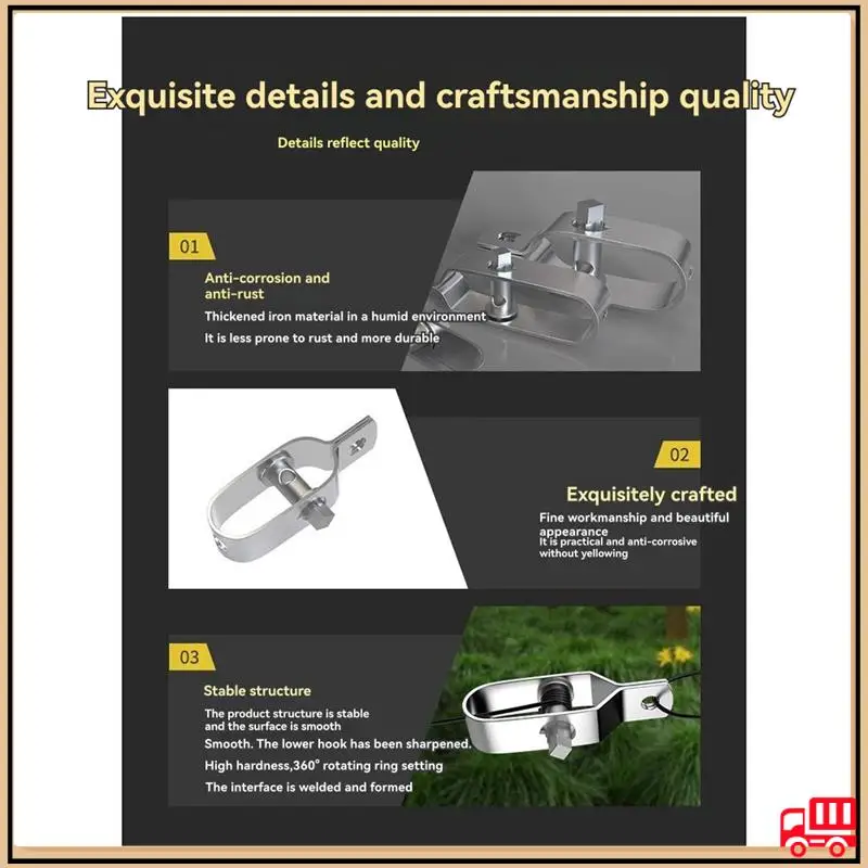 Надежный 5-компонентный электрический зажим для забора, барьерный забор, металлический сетчатый фильтр для троса, инструмент для натяжения троса, сверхмощный 
Надежный 5-компонентный электрический зажим для забора, барьерный забор, металлический сетчатый фильтр для троса, инструмент для натяжения троса, сверхмощный