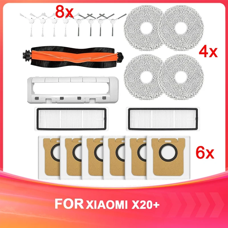 ABAE-Accessory For Xiaomi X20+ Robot Vacuum Cleaner Main Side Brush Hepa Filter Mop Cloth Dust Bags Replacement Parts
ABAE-Accessory For Xiaomi X20+ Robot Vacuum Cleaner Main Side Brush Hepa Filter Mop Cloth Dust Bags Replacement Parts