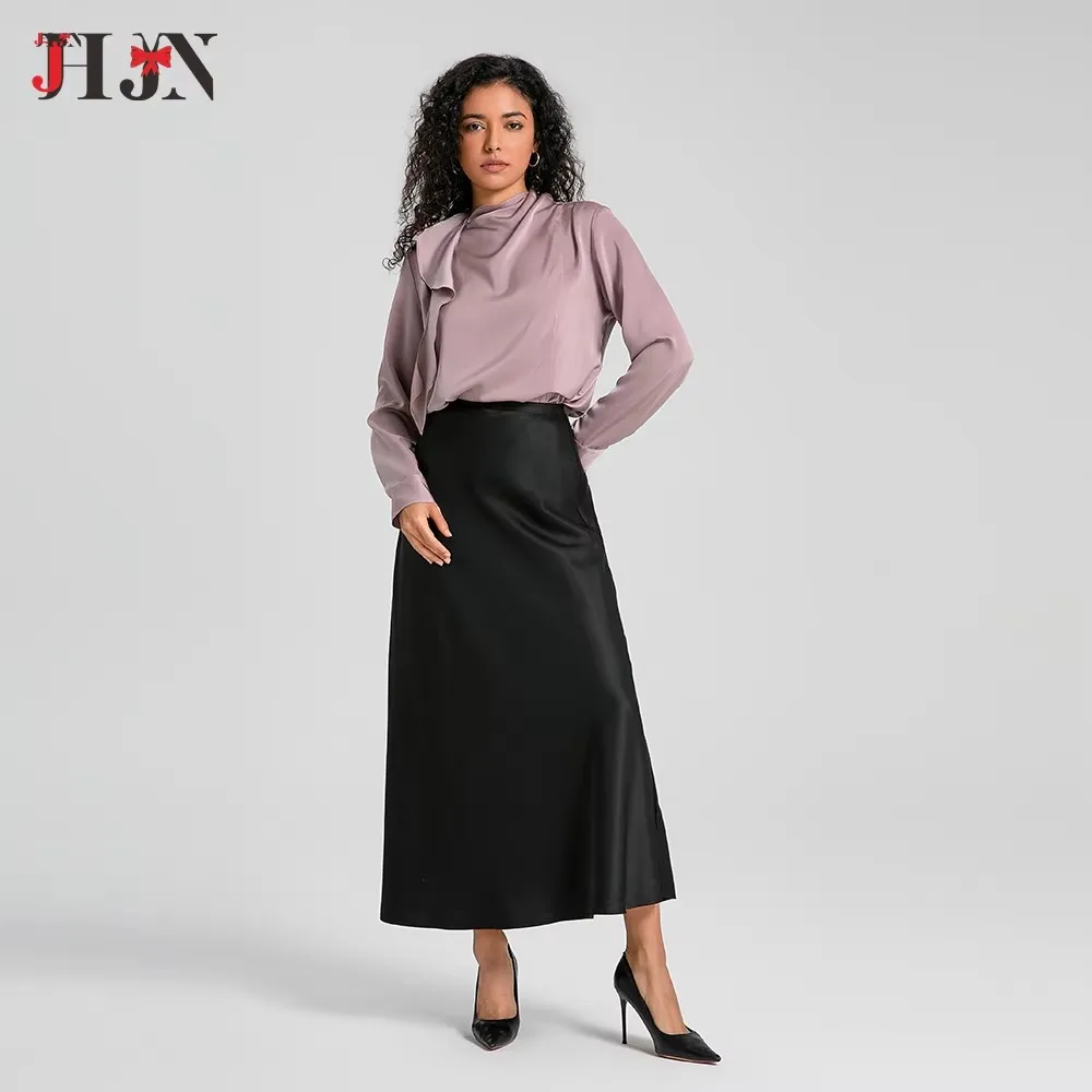JHJN Элегантные длинные юбки на талии для женщин, модная летняя юбка-миди, офисные женские юбки, 2025 г., черная атласная юбка, женская высокая юбка
JHJN Элегантные длинные юбки на талии для женщин, модная летняя юбка-миди, офисные женские юбки, 2025 г., черная атласная юбка, женская высокая юбка