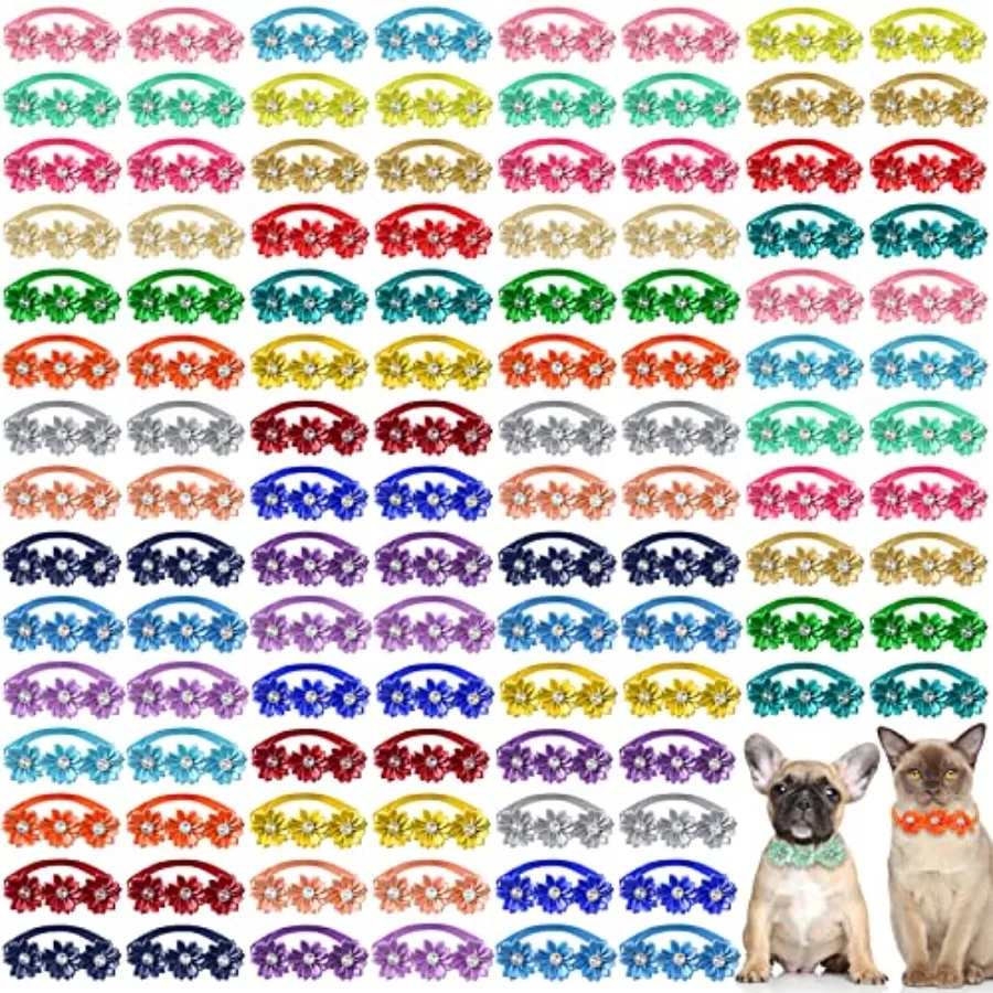 200 Pieces Dog Bow Ties Collar Adjustable Flower Diamond Crystal Dog Cat Bowties Grooming Accessories for Small Medium Pet Pupp
200 Pieces Dog Bow Ties Collar Adjustable Flower Diamond Crystal Dog Cat Bowties Grooming Accessories for Small Medium Pet Pupp
