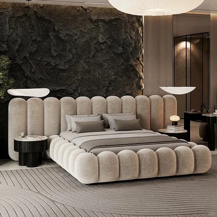 ❁H Luxury Home Furniture Designer Bedroom King Size Bed Upholstered Double Minimalist Fabric Bed Queen Size Bed Frame for Villa
❁H Luxury Home Furniture Designer Bedroom King Size Bed Upholstered Double Minimalist Fabric Bed Queen Size Bed Frame for Villa