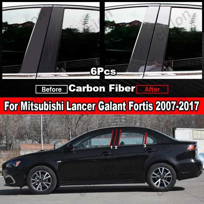 6Pcs Car Window Door Column B C Pillar Post Cover Trim For Mitsubishi Lancer Galant Fortis 2007-2017 Mirror Effect Carbon Fiber
6Pcs Car Window Door Column B C Pillar Post Cover Trim For Mitsubishi Lancer Galant Fortis 2007-2017 Mirror Effect Carbon Fiber