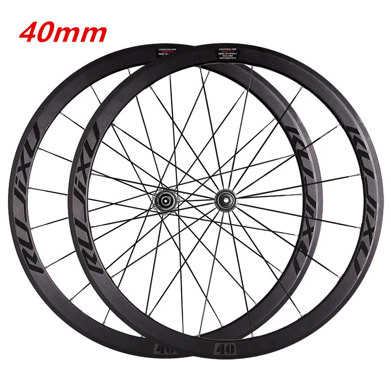 RUJIXU 700C 6 pawls Ultralight Height 30/40/50MM Pull Straight Flat Spokes Wheel Group V / C brake disc brake road wheelset
RUJIXU 700C 6 pawls Ultralight Height 30/40/50MM Pull Straight Flat Spokes Wheel Group V / C brake disc brake road wheelset