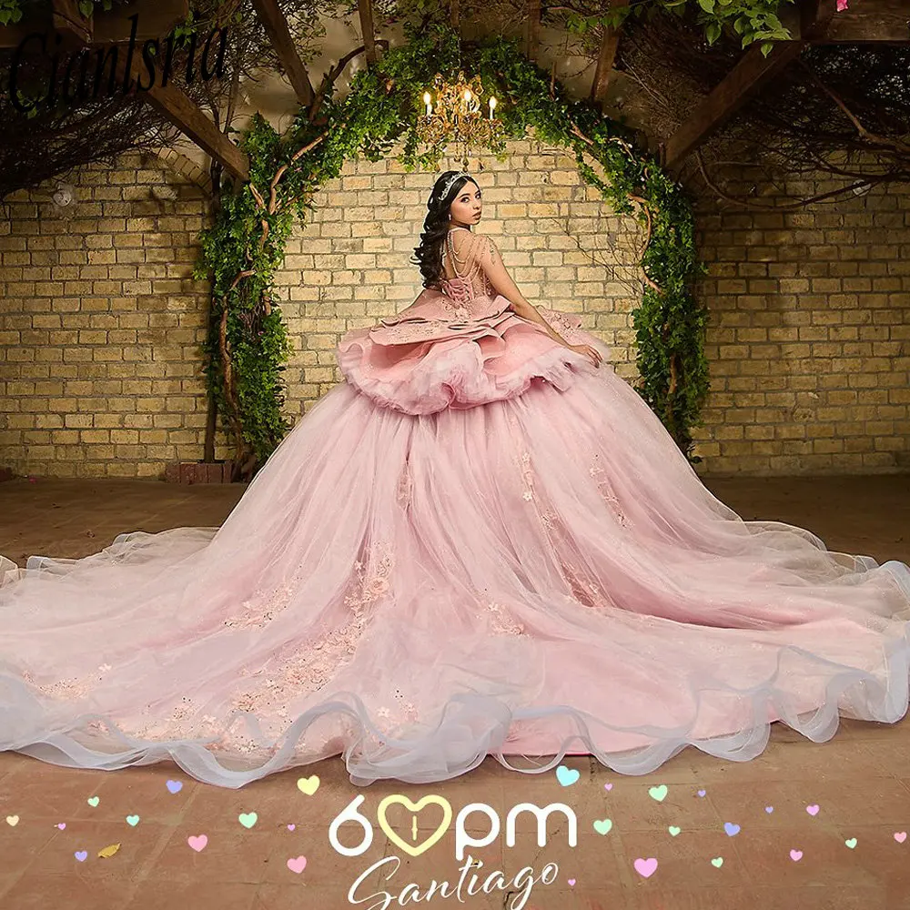 Pink 2 In 1 Ruffles Bow Ball Gown Quinceanera Dresses Beading Tassel Appliques Lace Sweet 15 Birthday 2026 Customized
Pink 2 In 1 Ruffles Bow Ball Gown Quinceanera Dresses Beading Tassel Appliques Lace Sweet 15 Birthday 2026 Customized