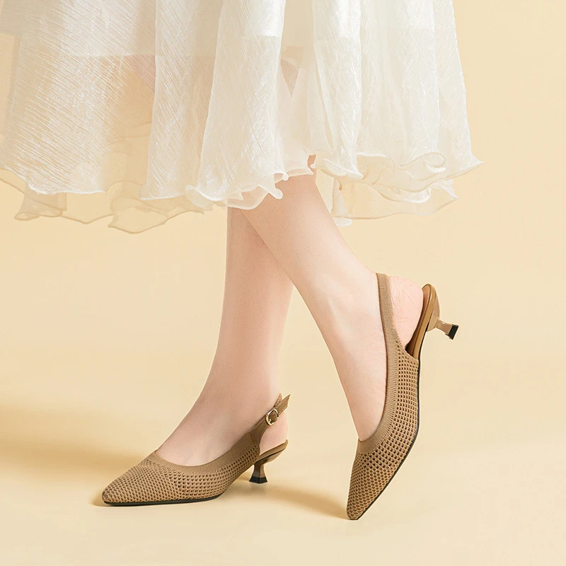 Womens Pointed Toe Backless Princess Shoes Knit Fabric Kitten Heel Thin Heel Casual Comfort Shallow Mouth Daily Elegant Ladies
Womens Pointed Toe Backless Princess Shoes Knit Fabric Kitten Heel Thin Heel Casual Comfort Shallow Mouth Daily Elegant Ladies