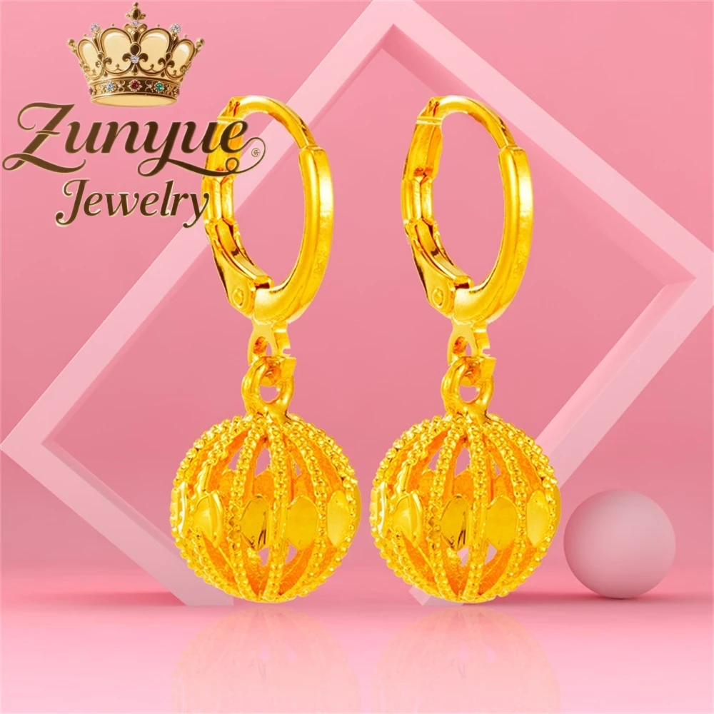 High-End Sand Gold Earrings Hollowed-Out Ball Earrings Luxury Quality Jewelry Fashion Jewelry Exquisite Charms Elegant Popular
High-End Sand Gold Earrings Hollowed-Out Ball Earrings Luxury Quality Jewelry Fashion Jewelry Exquisite Charms Elegant Popular