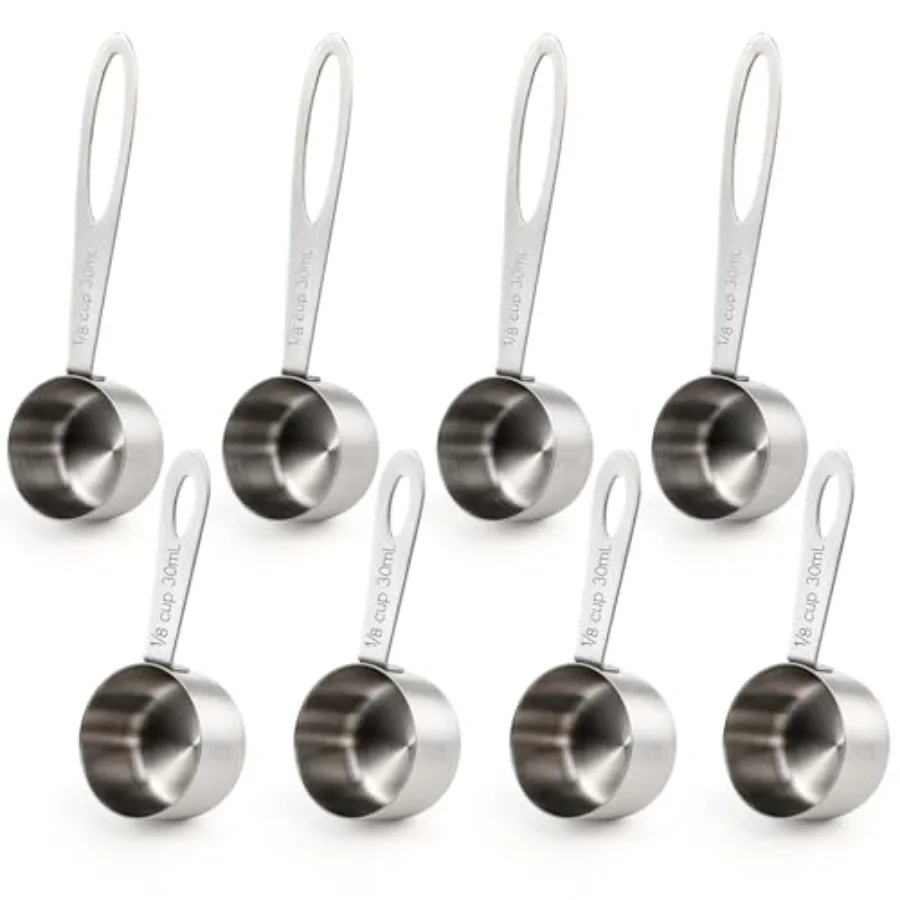 Set of 8 Coffee Scoop, Stainless Steel Coffee Measuring Scoops 1/8 Cup, Including 4 Pack Short Handled and 4 Pack Long Handle C
Set of 8 Coffee Scoop, Stainless Steel Coffee Measuring Scoops 1/8 Cup, Including 4 Pack Short Handled and 4 Pack Long Handle C