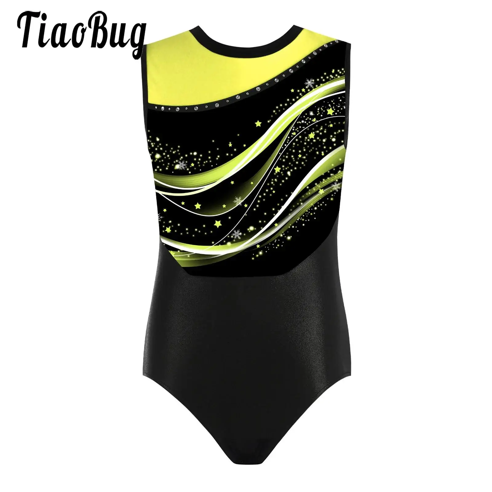 Girls Stylish Print Dance Acrobatics Gymnastics Leotards Round Neck Sleeveless Bodysuit Figure Skating Stage Performance Costume
Girls Stylish Print Dance Acrobatics Gymnastics Leotards Round Neck Sleeveless Bodysuit Figure Skating Stage Performance Costume
