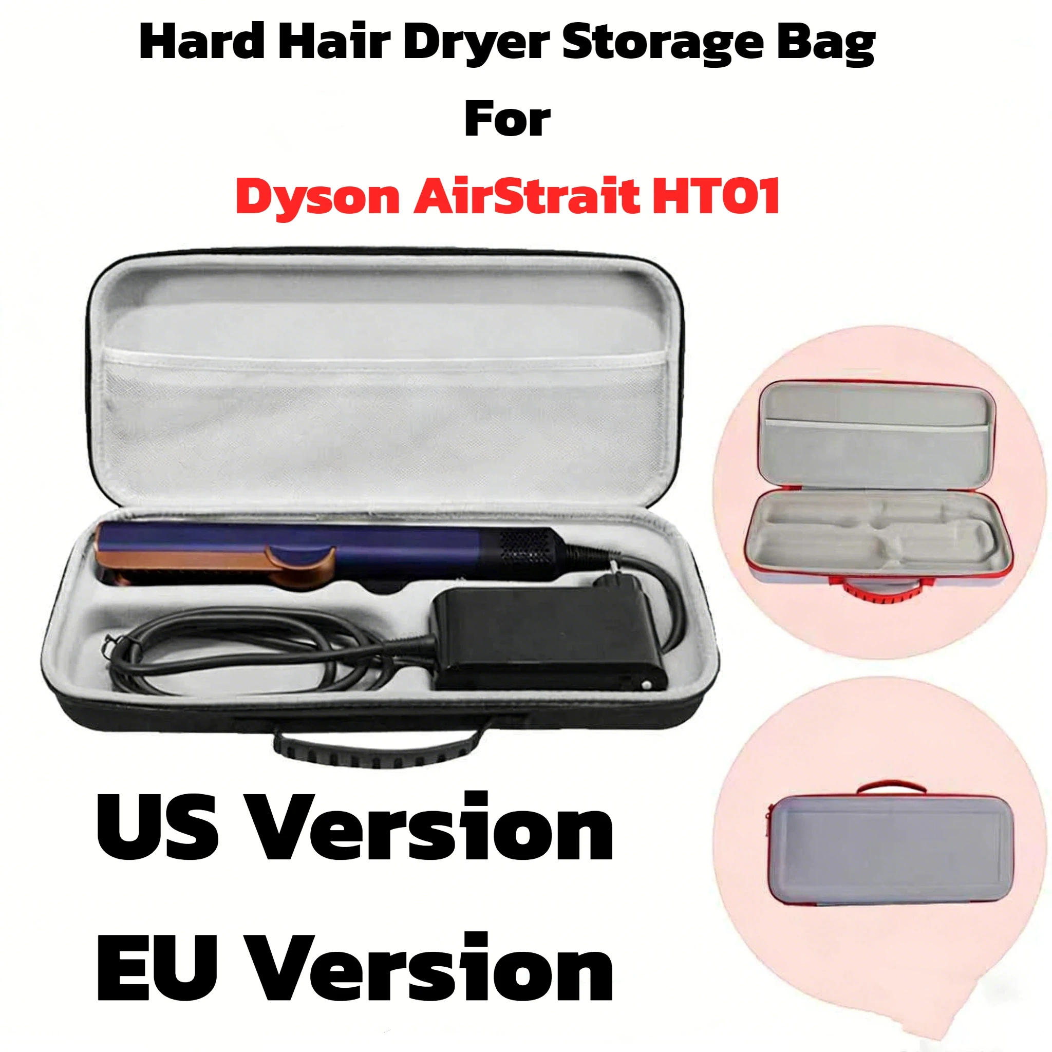 Hard Hair Dryer Storage Bag For Dyson Airstrait HT01 Shockproof Anti-drop EVA Bag Portable Travel Organizer Hair Straightener
Hard Hair Dryer Storage Bag For Dyson Airstrait HT01 Shockproof Anti-drop EVA Bag Portable Travel Organizer Hair Straightener