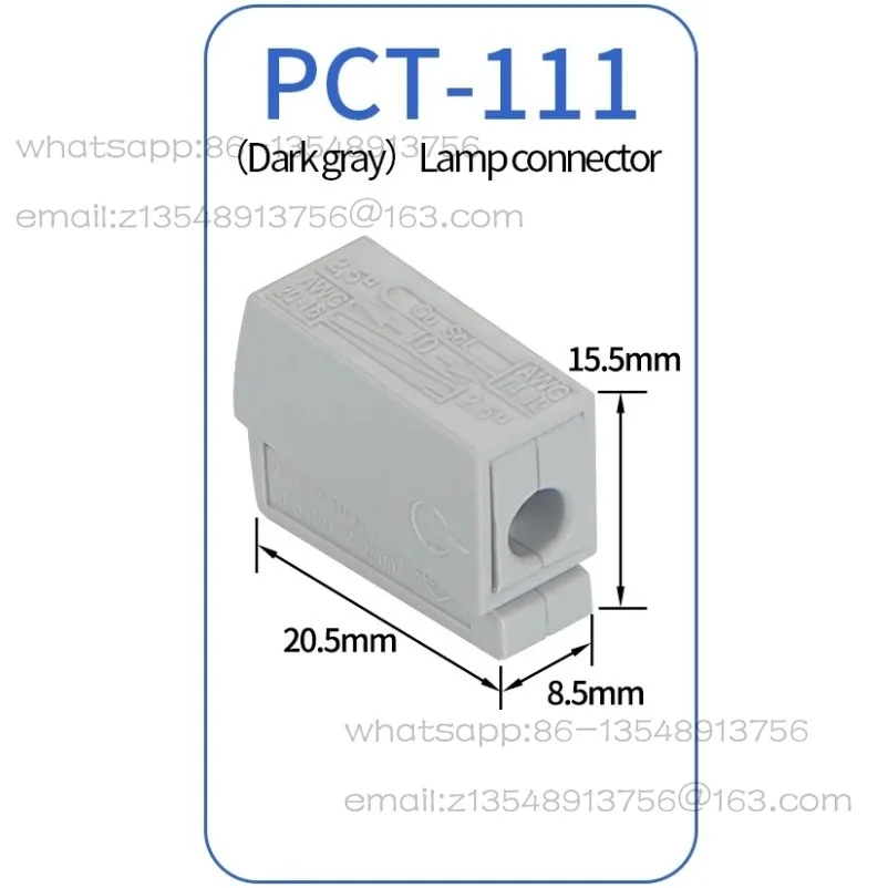Lighting Connectors 50PCS PCT-111 Mini Home Electric Wire Joint Lamp Plug in Mini Cable Compact Wire Electrical Connector
Lighting Connectors 50PCS PCT-111 Mini Home Electric Wire Joint Lamp Plug in Mini Cable Compact Wire Electrical Connector