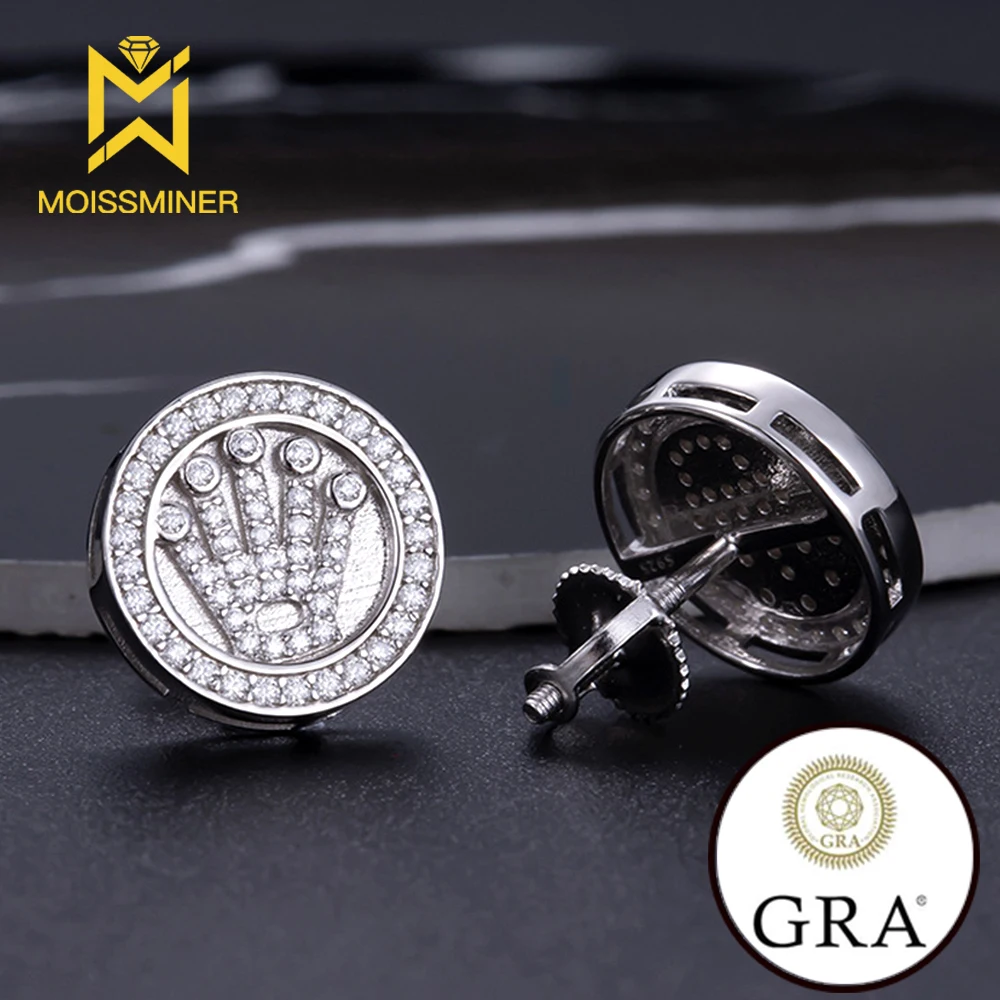 Queen Crown Moissanite Earrings for Women S925 Silver Real Diamonds Ear Studs Men Earrings Jewelry Pass Tester Free Shipping
Queen Crown Moissanite Earrings for Women S925 Silver Real Diamonds Ear Studs Men Earrings Jewelry Pass Tester Free Shipping