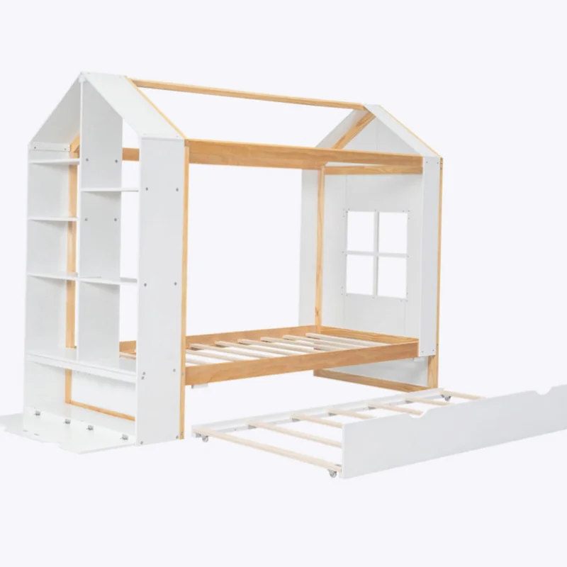Wooden montessori cubby kids bedroom drag double bed wooden house bed for kids
Wooden montessori cubby kids bedroom drag double bed wooden house bed for kids