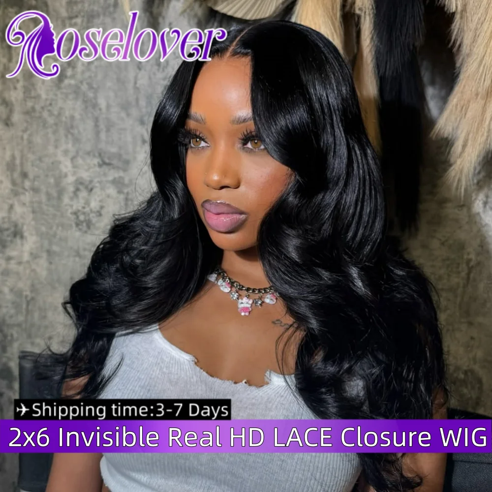 ROSE LOVER 30Inch 2x6 HD Lace Closure Wig Wear to Go Glueless Wig 250% Density Body Wave 100% Human Hair Melt Skins for Woman
ROSE LOVER 30Inch 2x6 HD Lace Closure Wig Wear to Go Glueless Wig 250% Density Body Wave 100% Human Hair Melt Skins for Woman