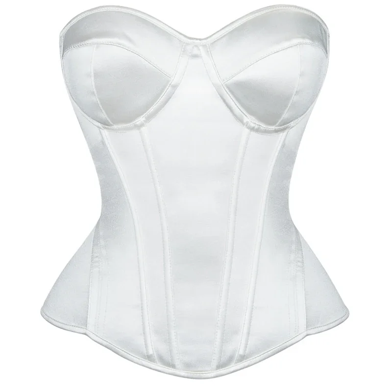 White Corset Top Women Victorian Lace Up Overbust Bustiers Sleeveless Gothic Body Shaper Padded Cup Corselet Bodices
White Corset Top Women Victorian Lace Up Overbust Bustiers Sleeveless Gothic Body Shaper Padded Cup Corselet Bodices