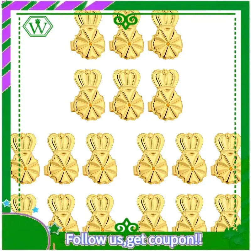 Latest-9-Pairs Earring Backs,Earring Backs Lifter For Heavy Earrings, Adjustable Hypoallergenic Secure Earring Backs(Gold)
Latest-9-Pairs Earring Backs,Earring Backs Lifter For Heavy Earrings, Adjustable Hypoallergenic Secure Earring Backs(Gold)