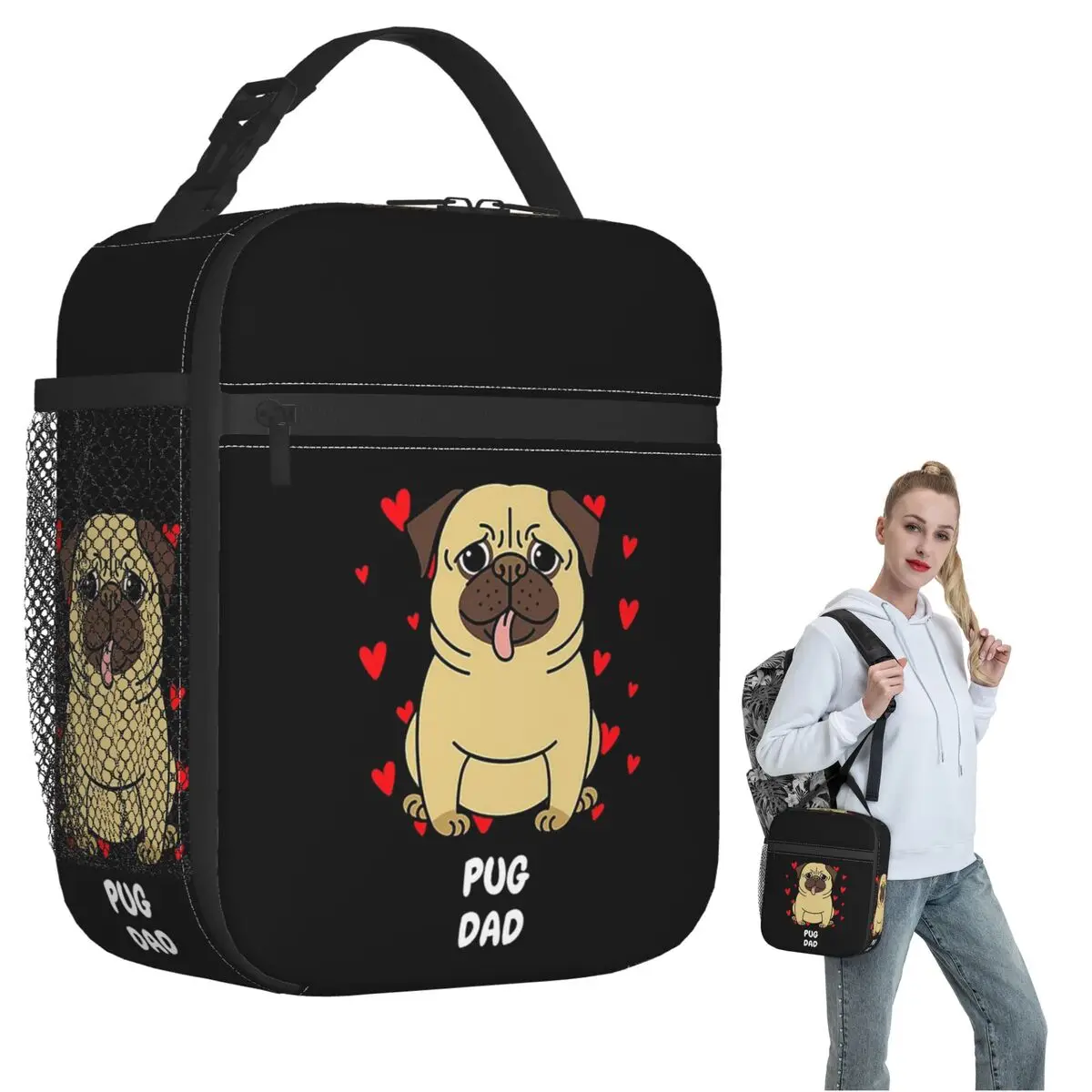 Pug Dad Insulated Lunch Bag for Women Children Leakproof Food Boxes Thermal Lunch Box Tote
Pug Dad Insulated Lunch Bag for Women Children Leakproof Food Boxes Thermal Lunch Box Tote