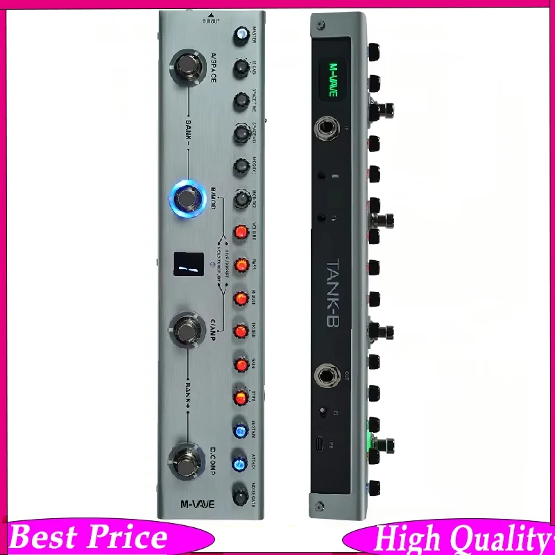 M-VAVE Multi-Effects Bass Pedal Tank-B Rechargeable 36 Presets 9 Preamp Slots 8 IR Cab Slots 3 Modulation/Delay/Reverb Pedal
M-VAVE Multi-Effects Bass Pedal Tank-B Rechargeable 36 Presets 9 Preamp Slots 8 IR Cab Slots 3 Modulation/Delay/Reverb Pedal