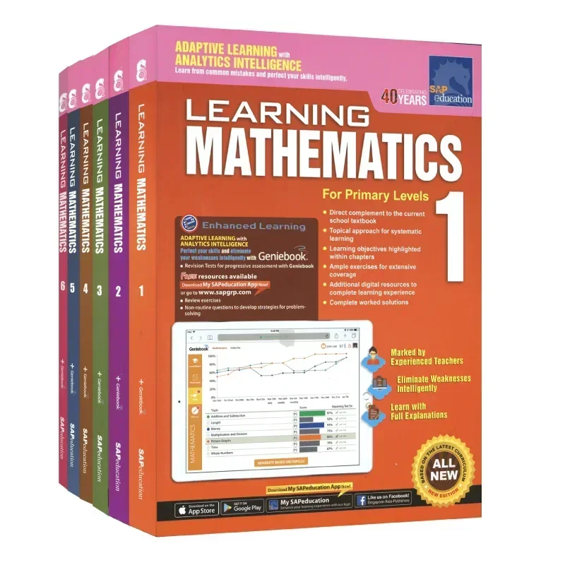 Learn Math Books 1-3/4-6 Sap Learning Mathematics Book Grade Children Singapore Primary School Mathematics Textbook 3 Books
Learn Math Books 1-3/4-6 Sap Learning Mathematics Book Grade Children Singapore Primary School Mathematics Textbook 3 Books