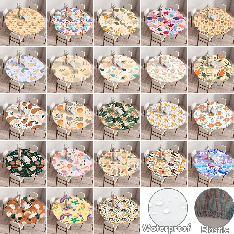 Round Tablecloth with Elastic Edge Plant Printing Waterproof Tablecloth Stain-Resistant for Kitchen Dining Wedding Party Picnic
Round Tablecloth with Elastic Edge Plant Printing Waterproof Tablecloth Stain-Resistant for Kitchen Dining Wedding Party Picnic