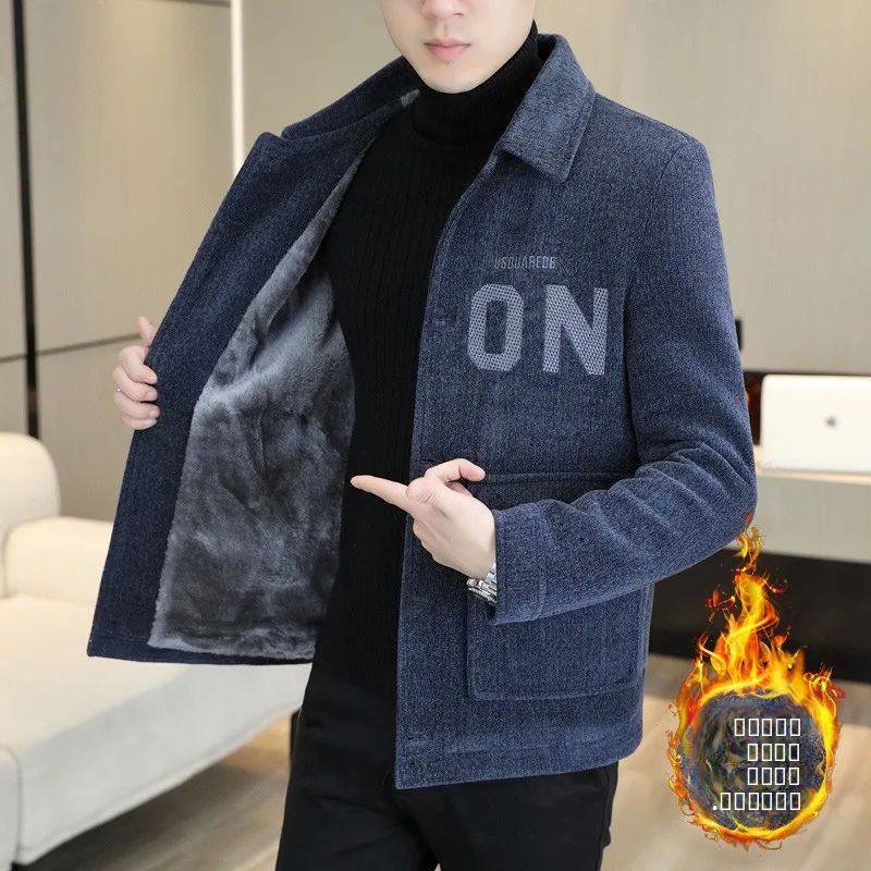 Men's Woolen Jaet Winter ort Collar Casual Thiened Fce Busin Casual Faion Ci Sle Single Button Decoration B...
Men's Woolen Jaet Winter ort Collar Casual Thiened Fce Busin Casual Faion Ci Sle Single Button Decoration B...