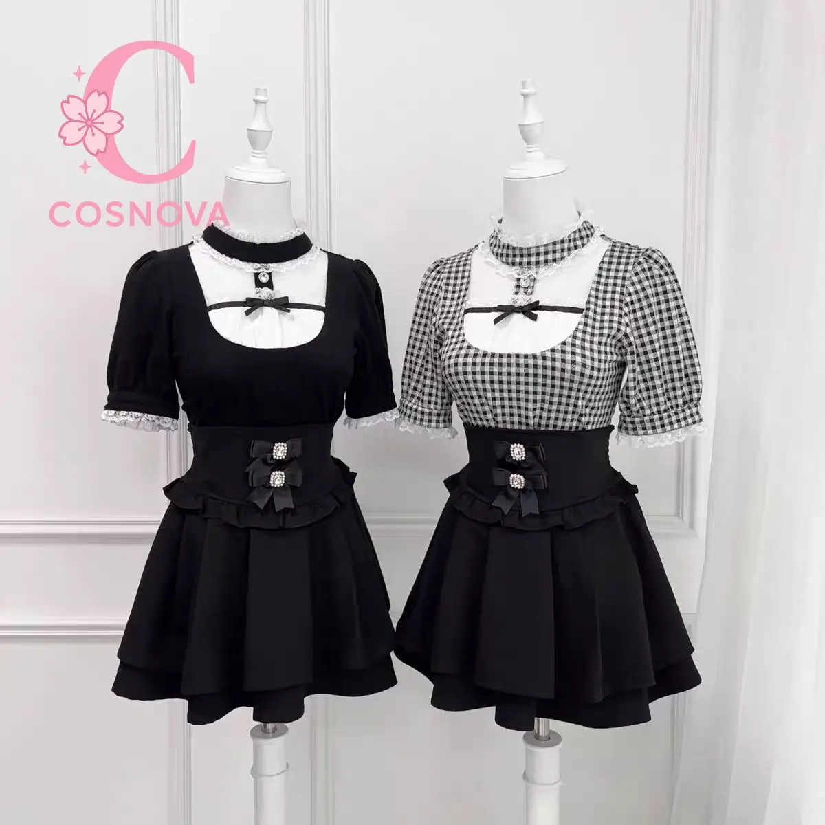 Women's Japanese Lolita Sweet Style Shirts Goth Y2k Lace Ruffles Harajuku Blouse Female Plaid Chic Korean Fashion Summer Clothes
Women's Japanese Lolita Sweet Style Shirts Goth Y2k Lace Ruffles Harajuku Blouse Female Plaid Chic Korean Fashion Summer Clothes