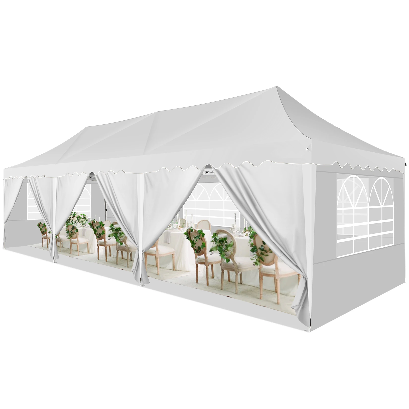 10×20ft Pop Up Canopy With 6 Sidewalls UV 50+ Tent Thickened Frame Pop Up Outdoor Gazebo For Weddings Beaches Parties Patio
10×20ft Pop Up Canopy With 6 Sidewalls UV 50+ Tent Thickened Frame Pop Up Outdoor Gazebo For Weddings Beaches Parties Patio