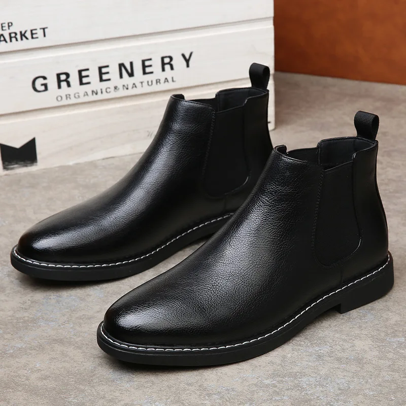 New Man Leather Casual Shoes Heels Leisure Dress Shoes Winter Street Warm Plush Chelsea Boots
New Man Leather Casual Shoes Heels Leisure Dress Shoes Winter Street Warm Plush Chelsea Boots